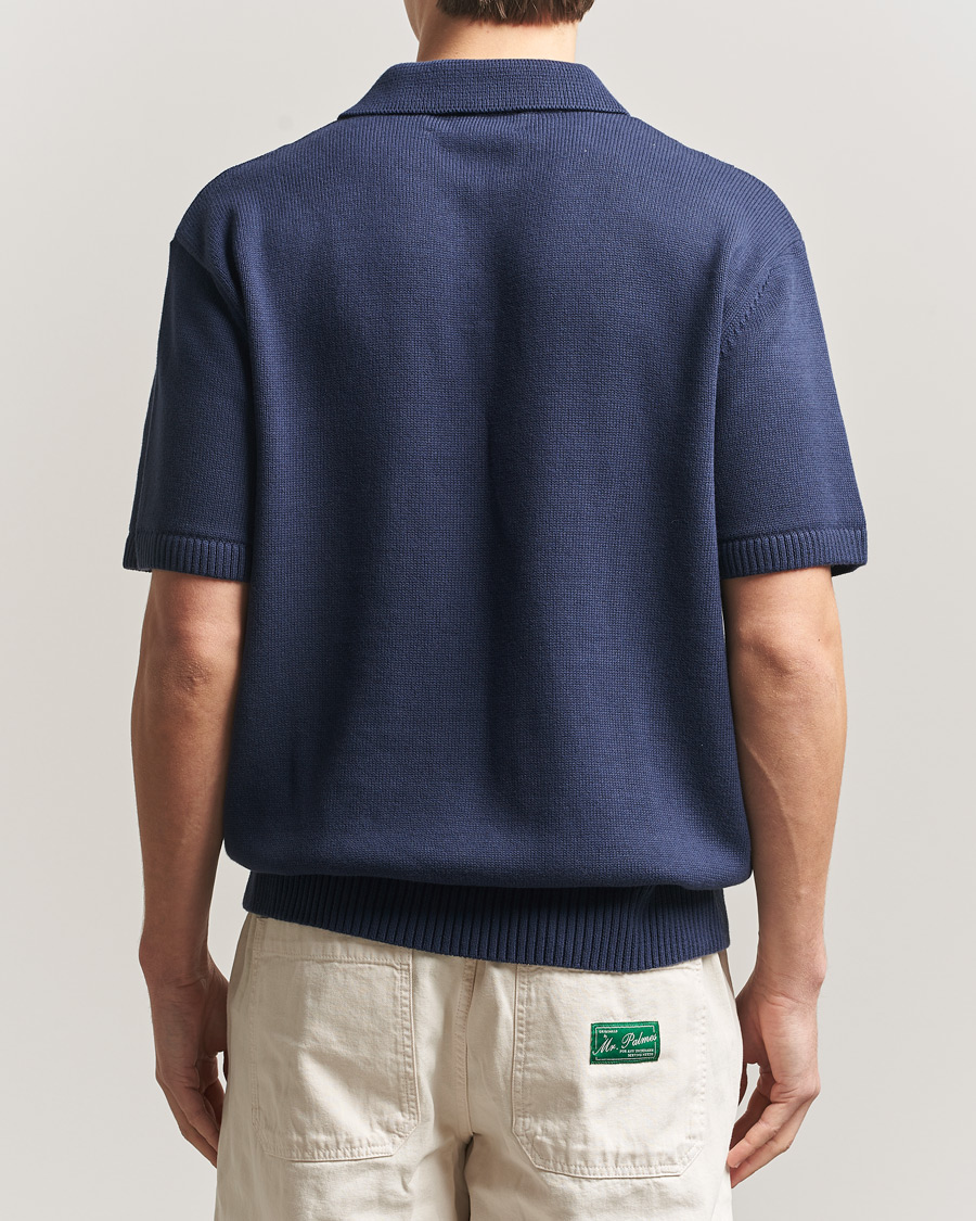 Herr | Pikéer | Palmes | Cotton Knit Polo Navy