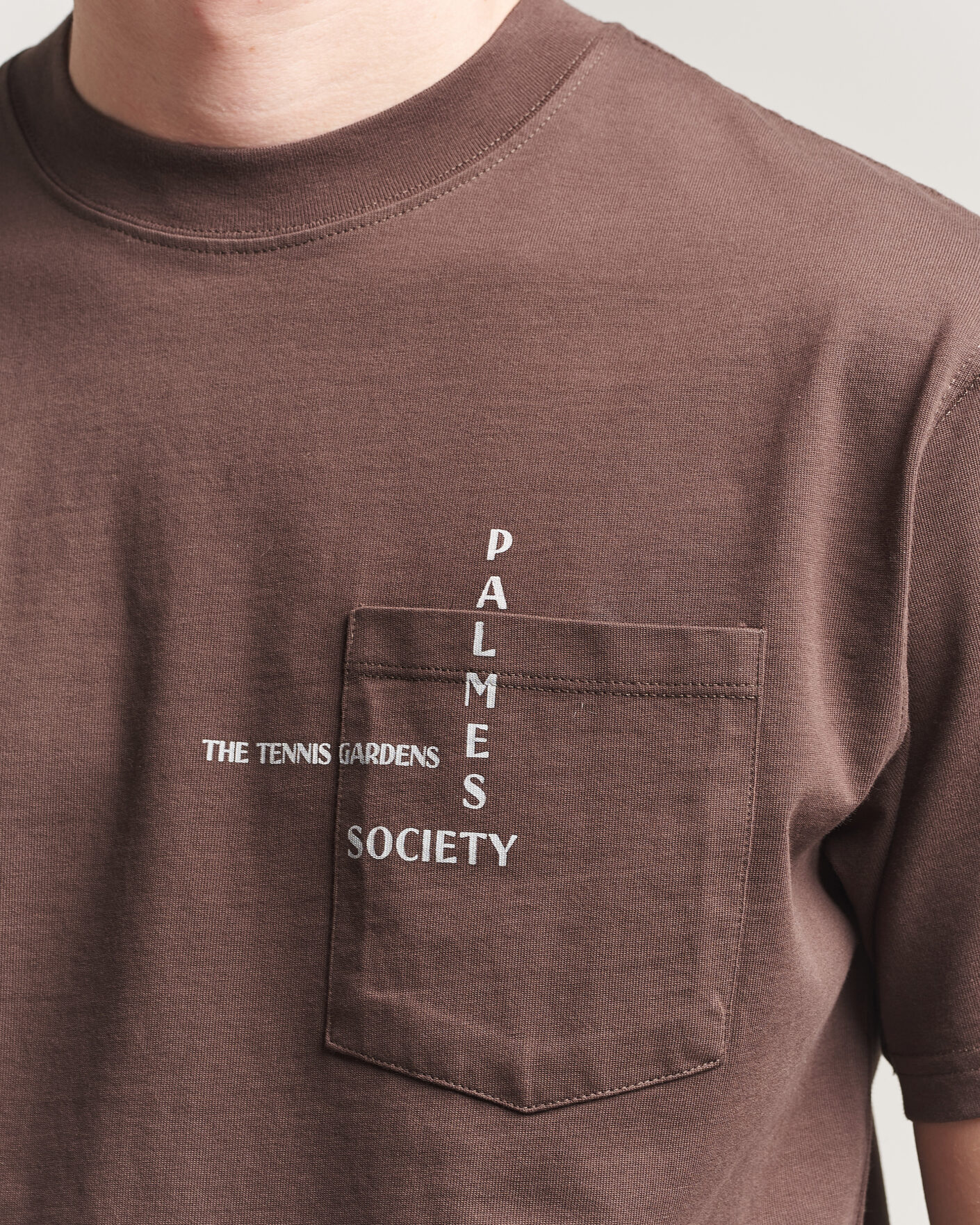 Herr | T-Shirts | Palmes | Ramus Pocket T-Shirt Brown