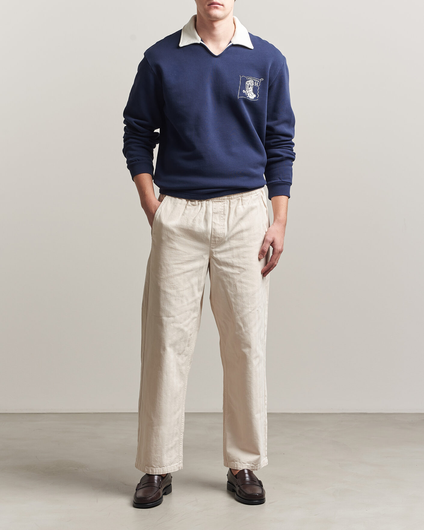 Herr | Tröjor | Palmes | Boot Open Rugby Shirt Navy