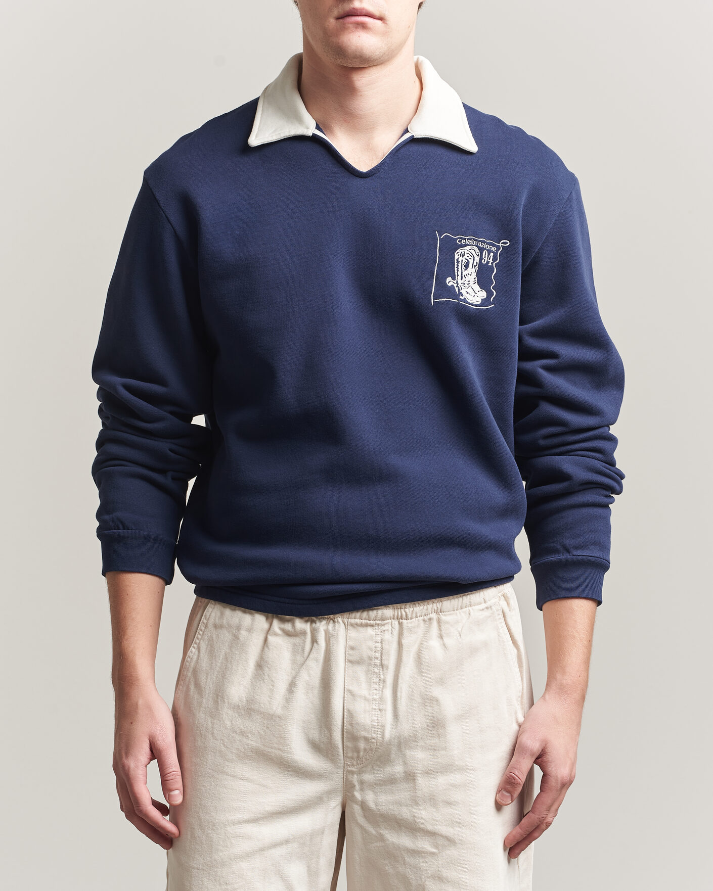Herr | Tröjor | Palmes | Boot Open Rugby Shirt Navy