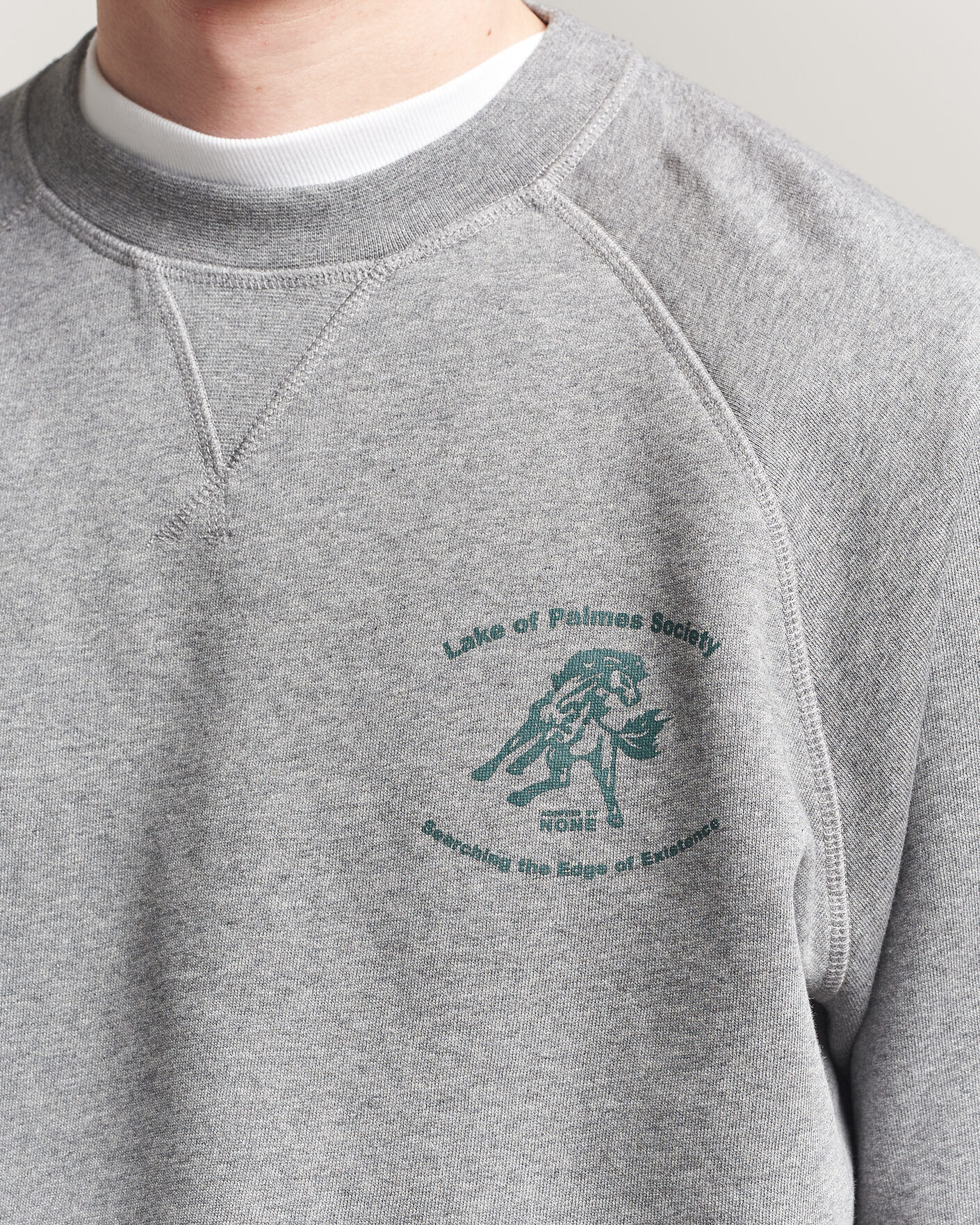 Herr | Tröjor | Palmes | Lake Raglan Sweatshirt Grey Melange