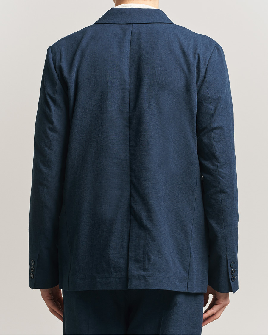 Herr | Kavajer | Palmes | Single Breasted Cotton Blazer Navy