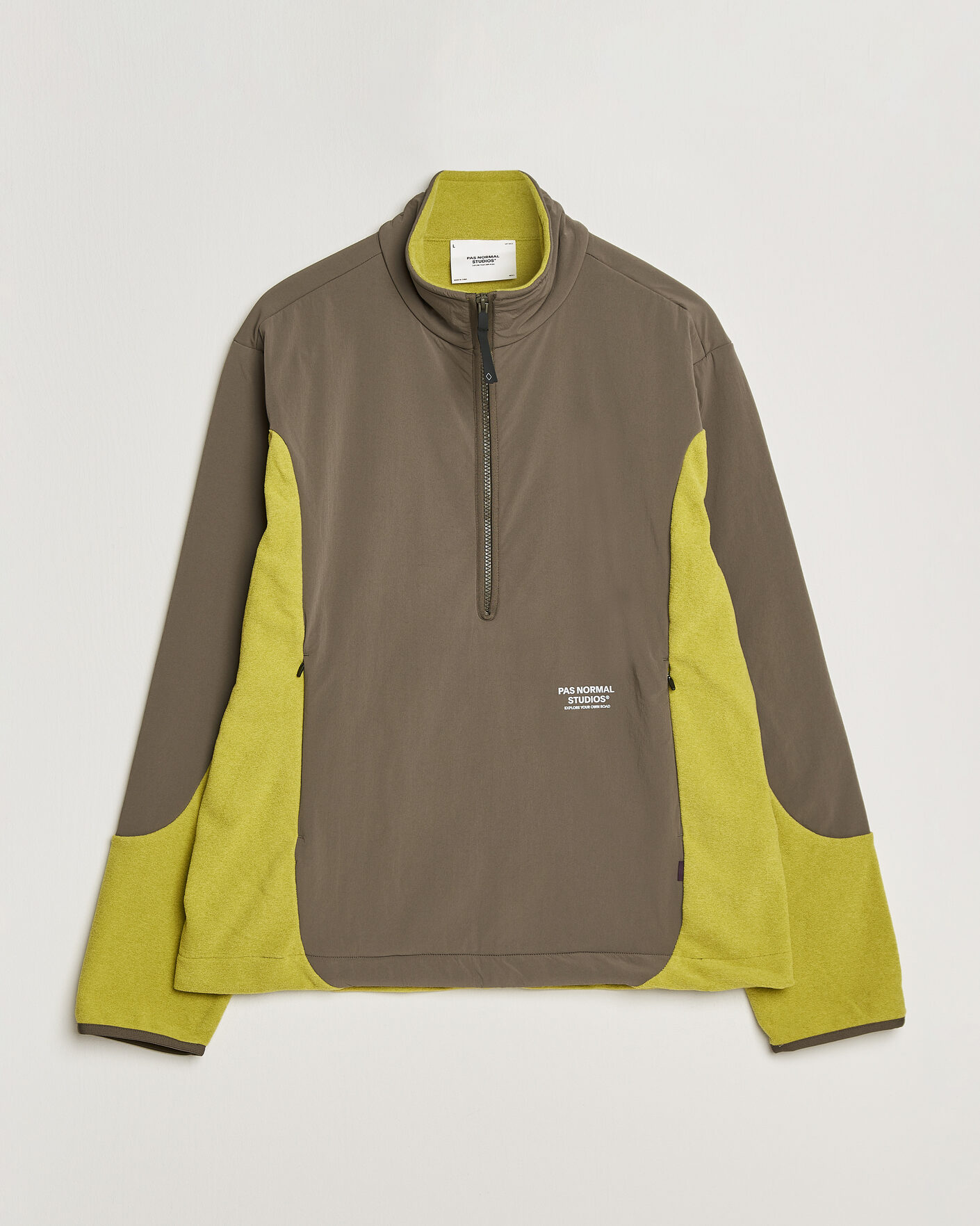 Herr | Jackor | Pas Normal Studios | Off Race Light Fleece Half Zip Moss Green