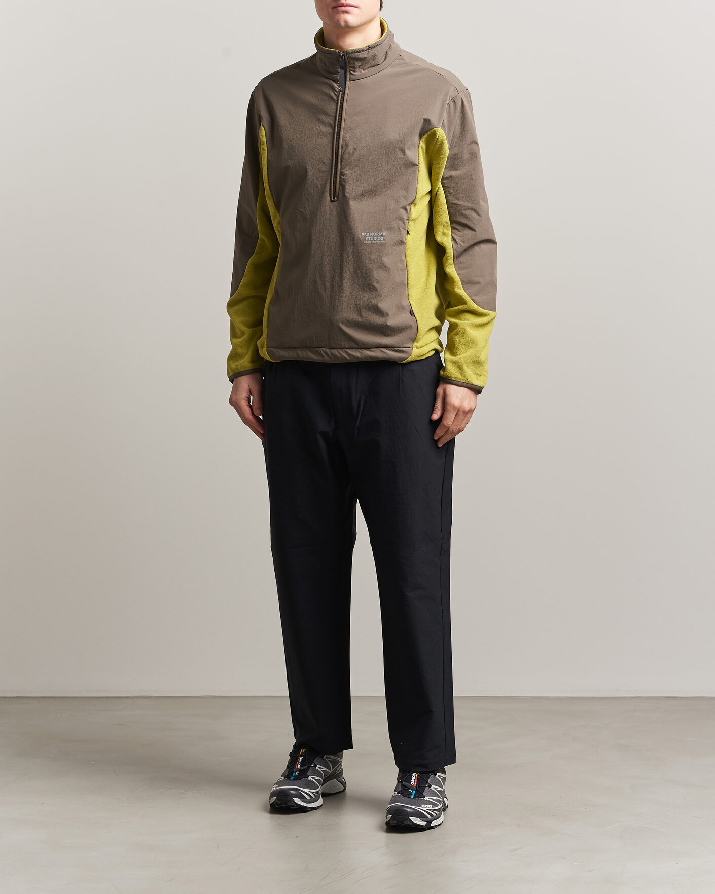 Herr | Jackor | Pas Normal Studios | Off Race Light Fleece Half Zip Moss Green