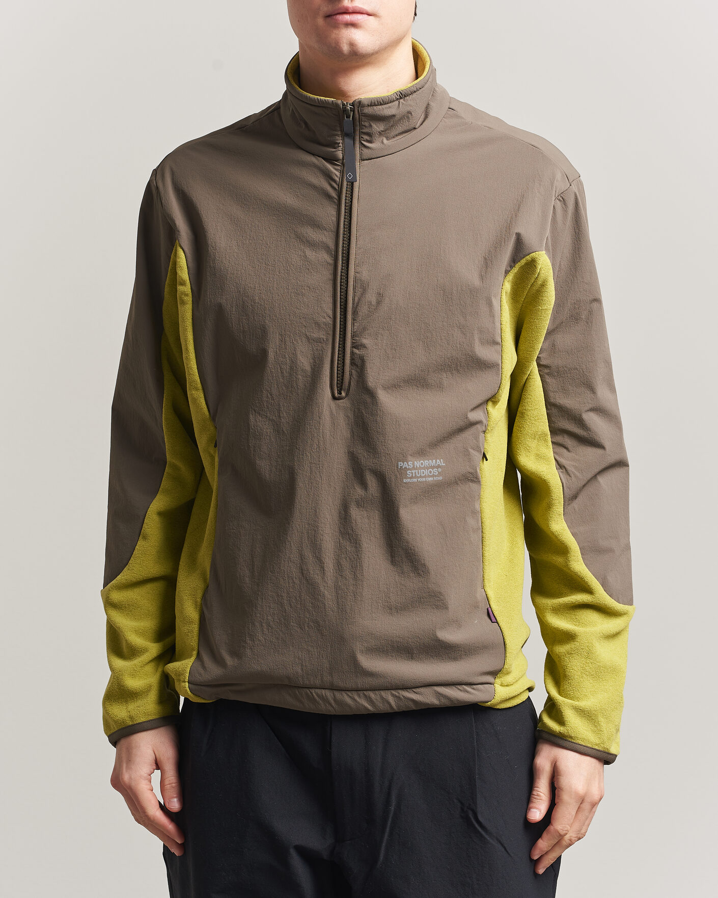 Herr | Jackor | Pas Normal Studios | Off Race Light Fleece Half Zip Moss Green