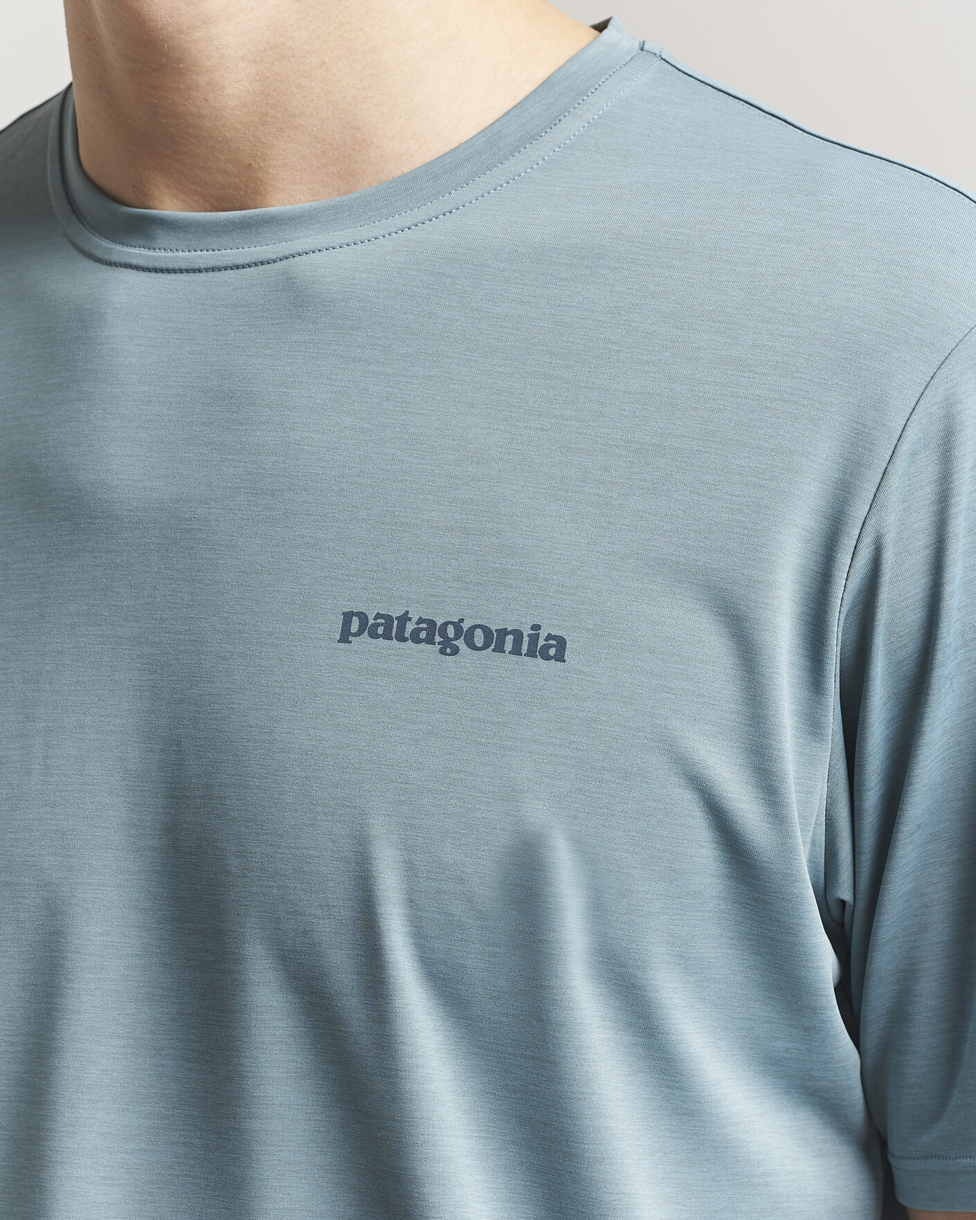 Herr | T-Shirts | Patagonia | Cap Cool Daily Logo T-Shirt Blue Sage