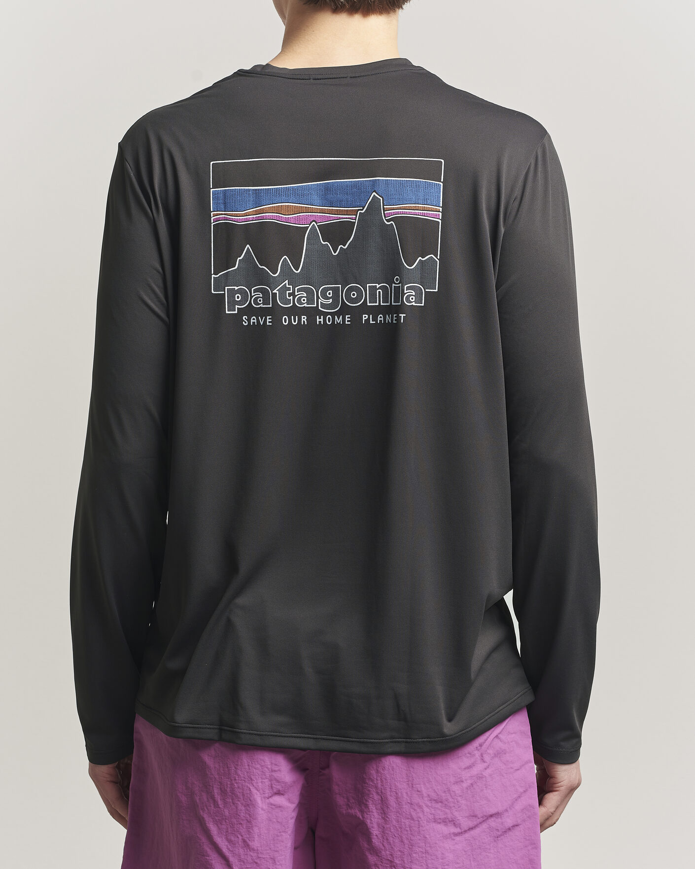 Herr | T-Shirts | Patagonia | 73 Skyline Cap Cool Daily Long Sleeve T-Shirt Black
