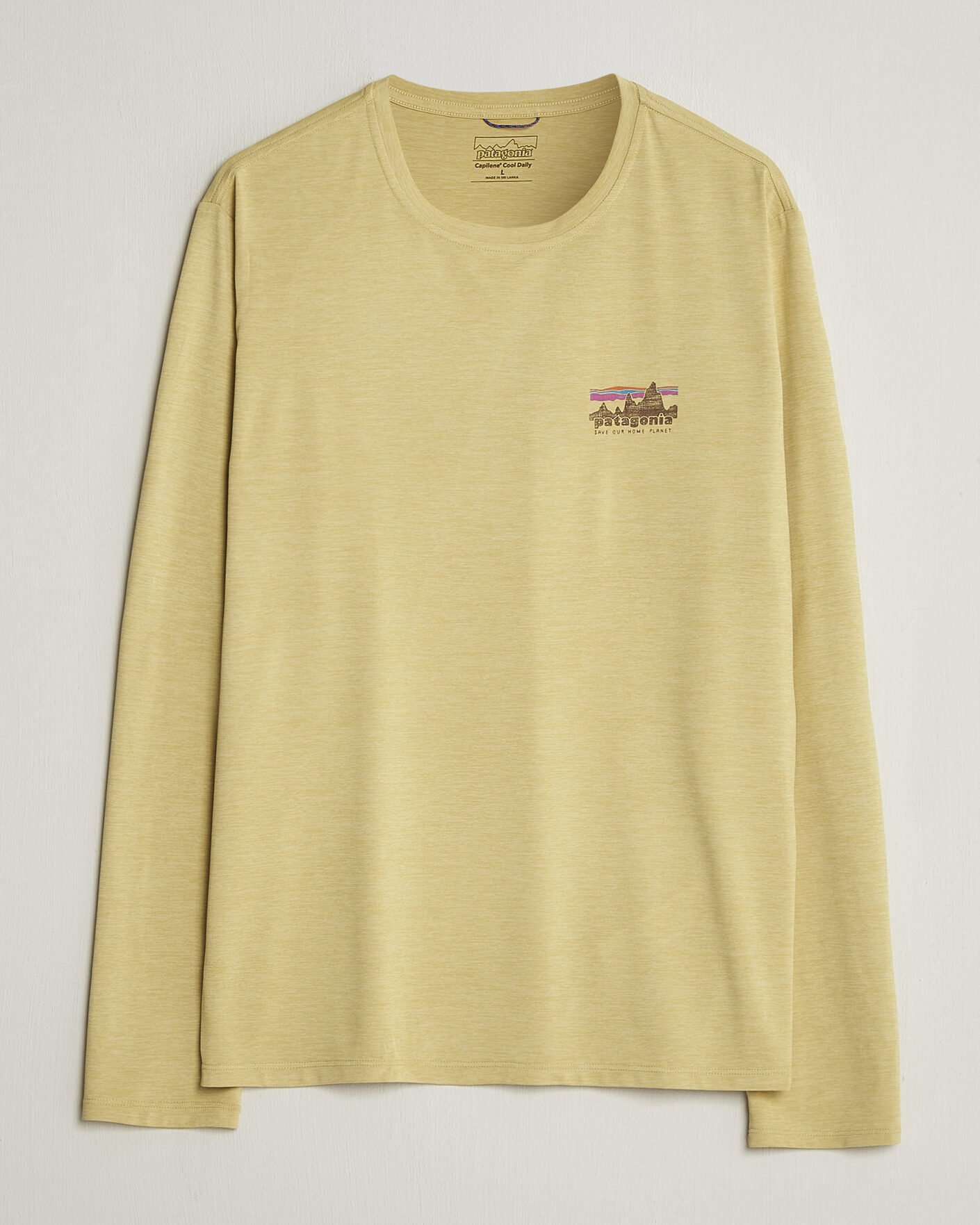 Herr | T-Shirts | Patagonia | 73 Skyline Cap Cool Daily Long Sleeve T-Shirt Yellow