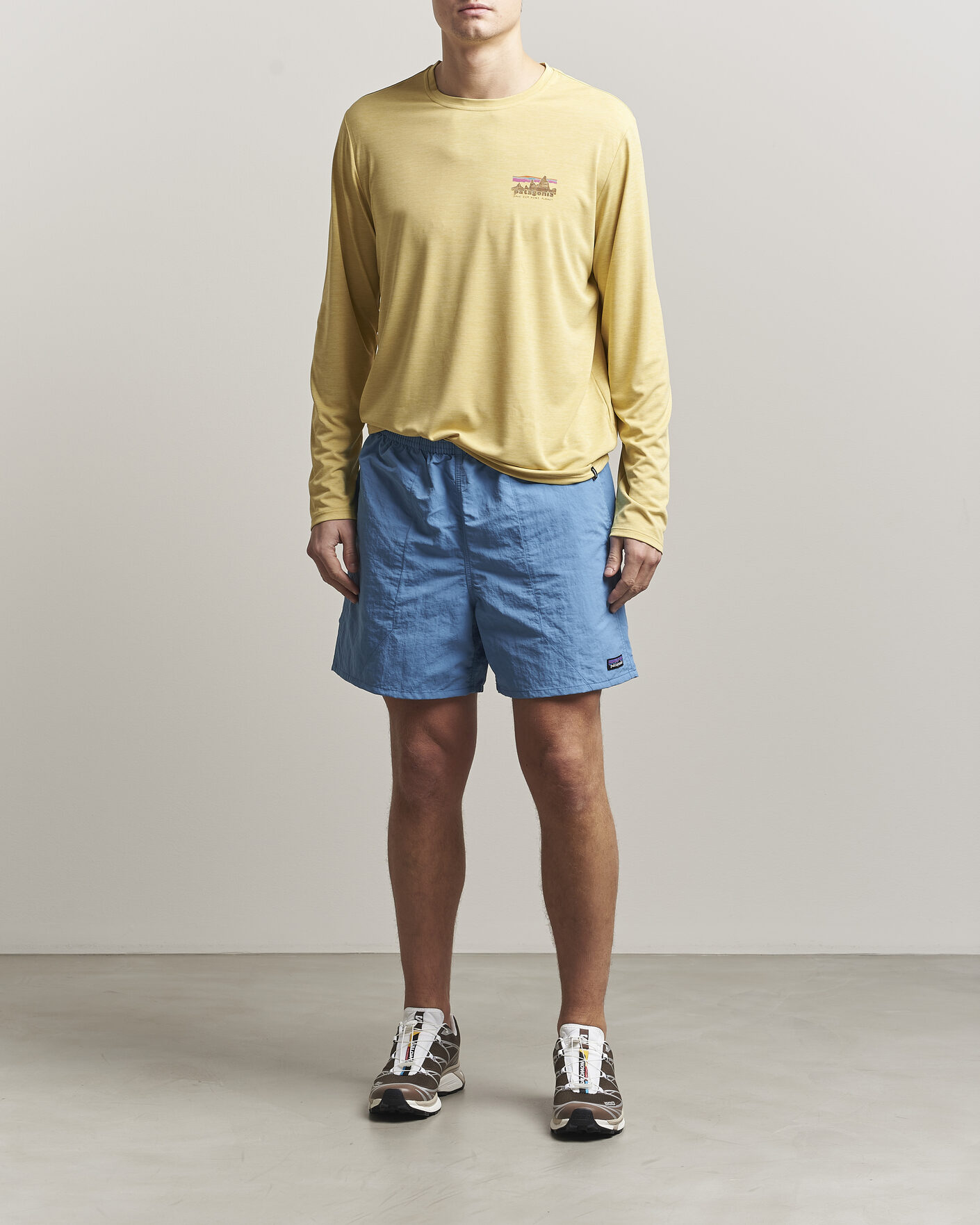 Herr | T-Shirts | Patagonia | 73 Skyline Cap Cool Daily Long Sleeve T-Shirt Yellow