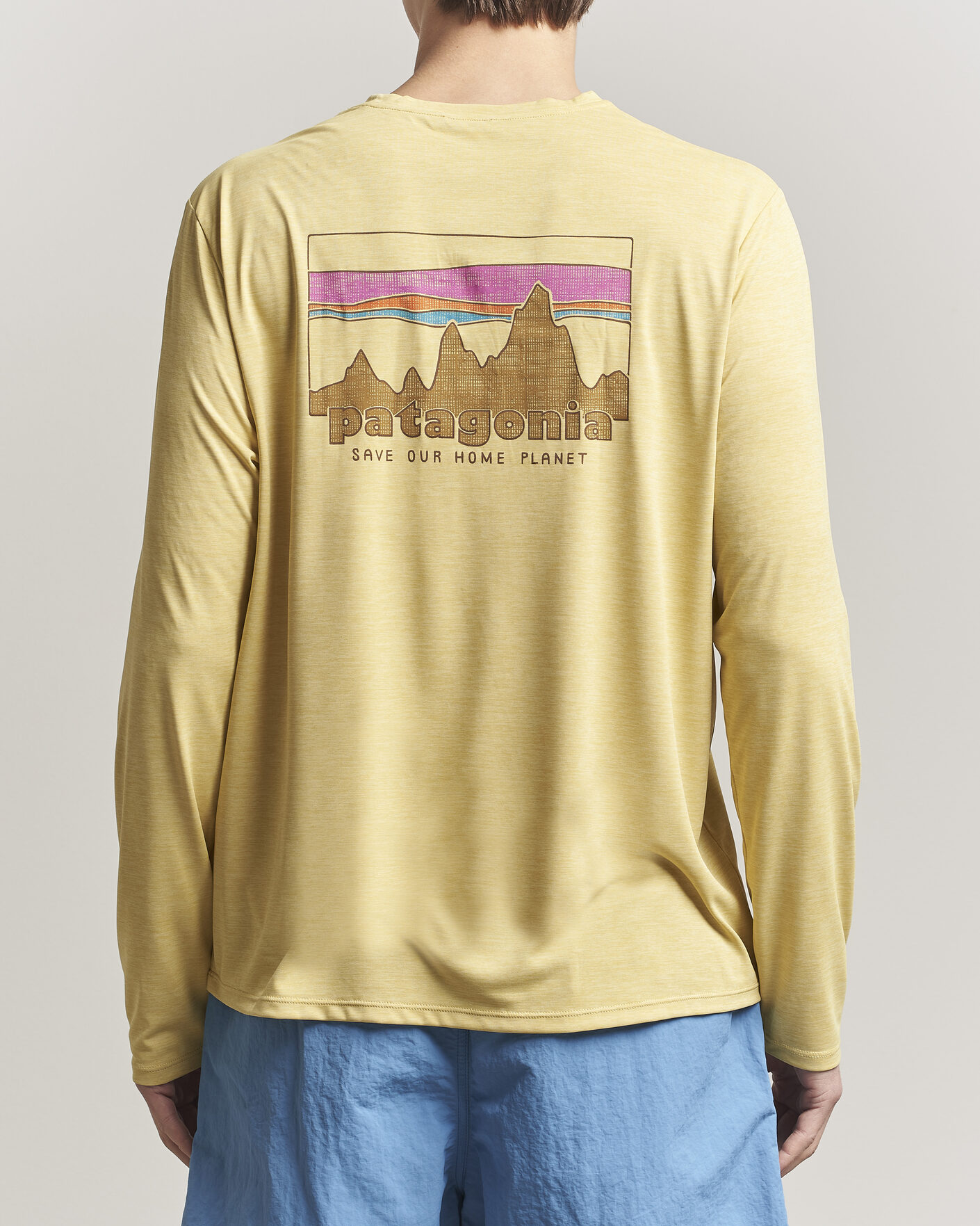 Herr | T-Shirts | Patagonia | 73 Skyline Cap Cool Daily Long Sleeve T-Shirt Yellow