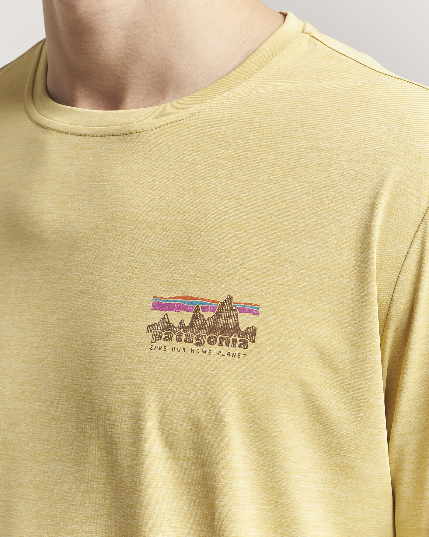 Herr | T-Shirts | Patagonia | 73 Skyline Cap Cool Daily Long Sleeve T-Shirt Yellow