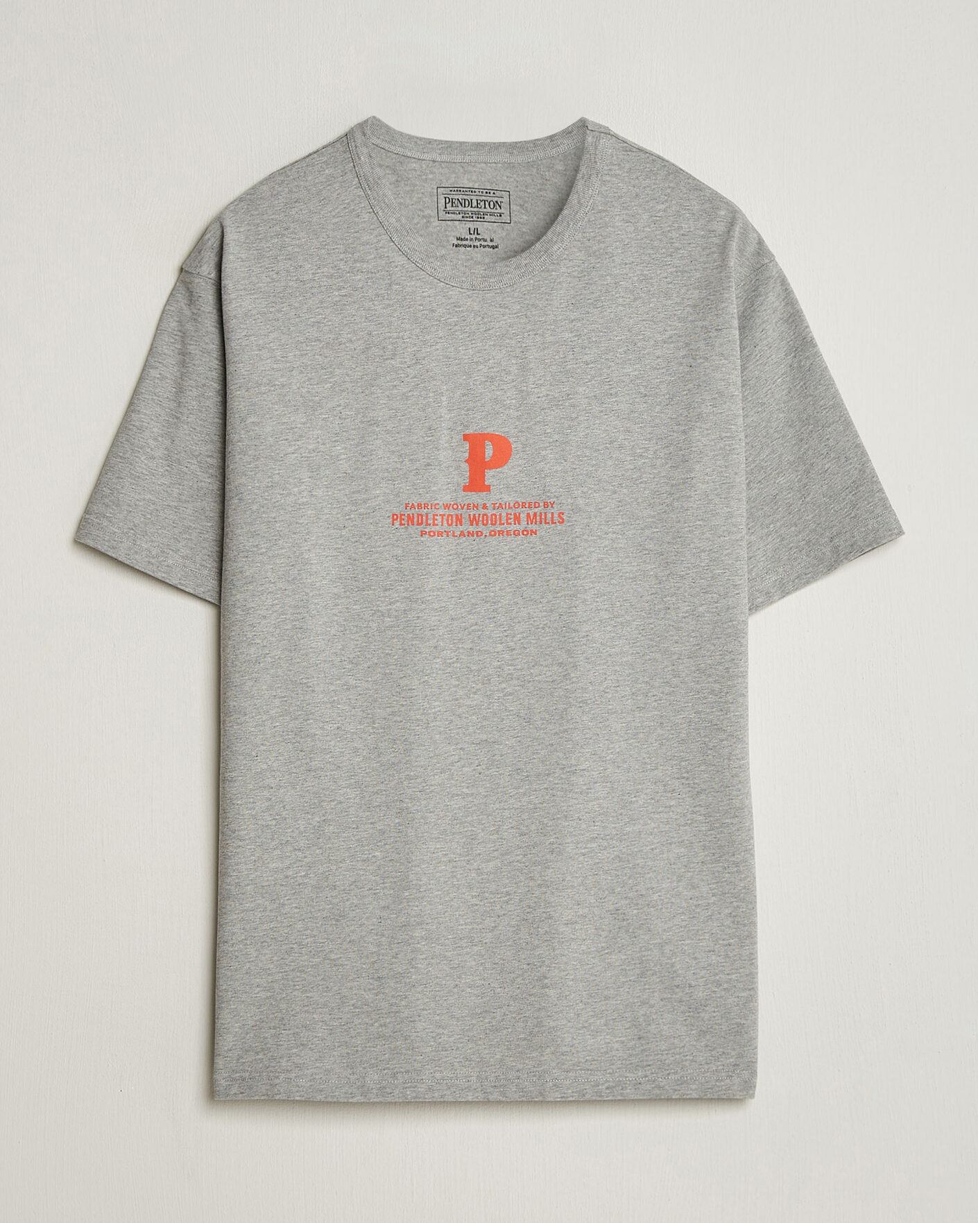 Herr | T-Shirts | Pendleton | Heavyweight P Tee Ash Heather Grey