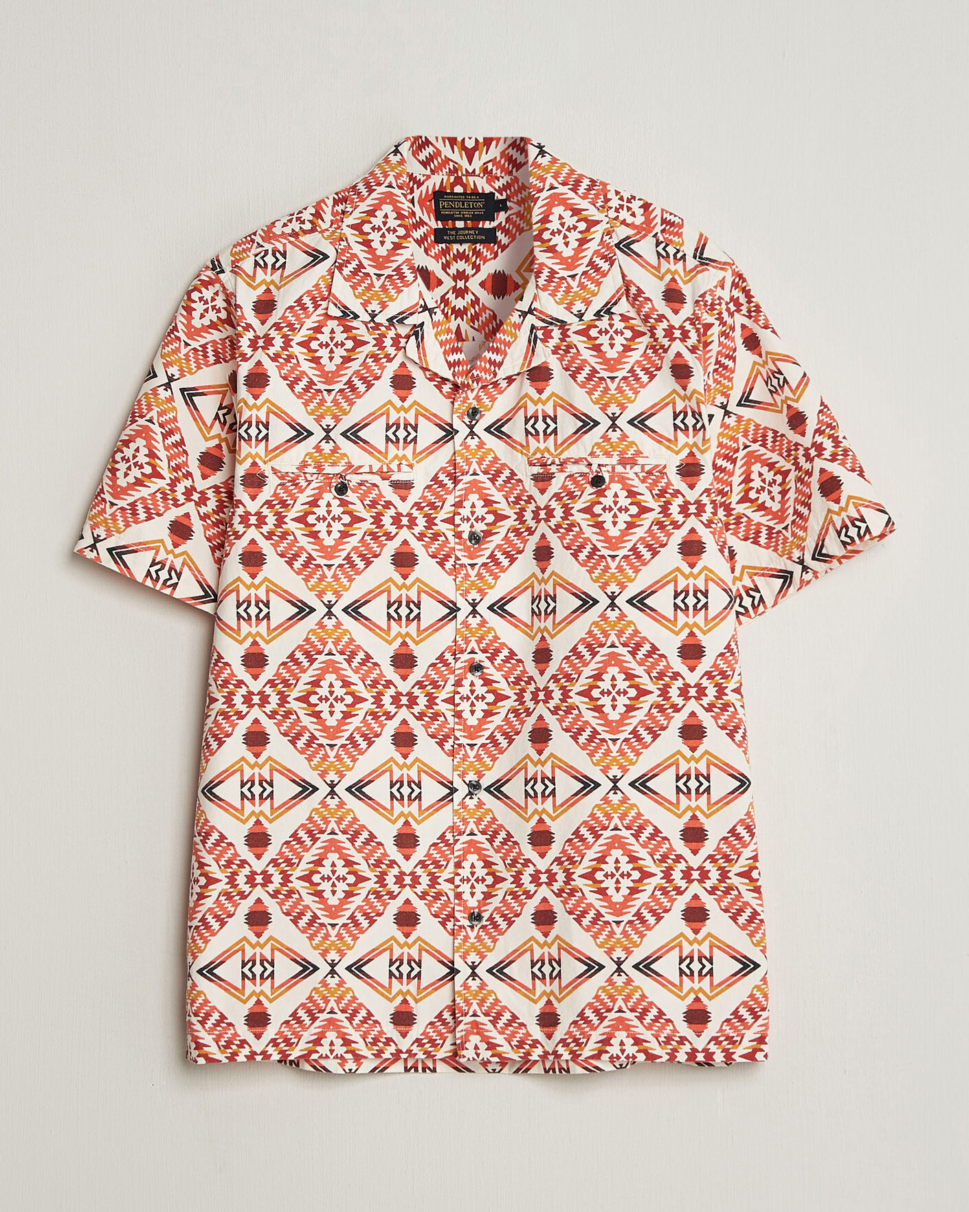 Herr | Skjortor | Pendleton | Camp Shirt Thunder Earthquake/Cream