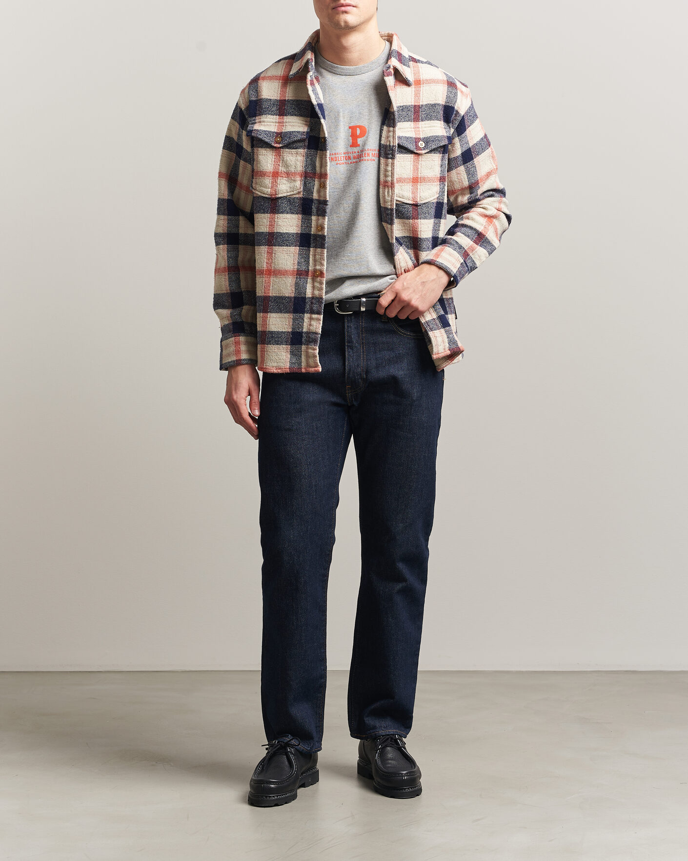 Herr | Skjortor | Pendleton | Big Pocket Shirt Silver Lining