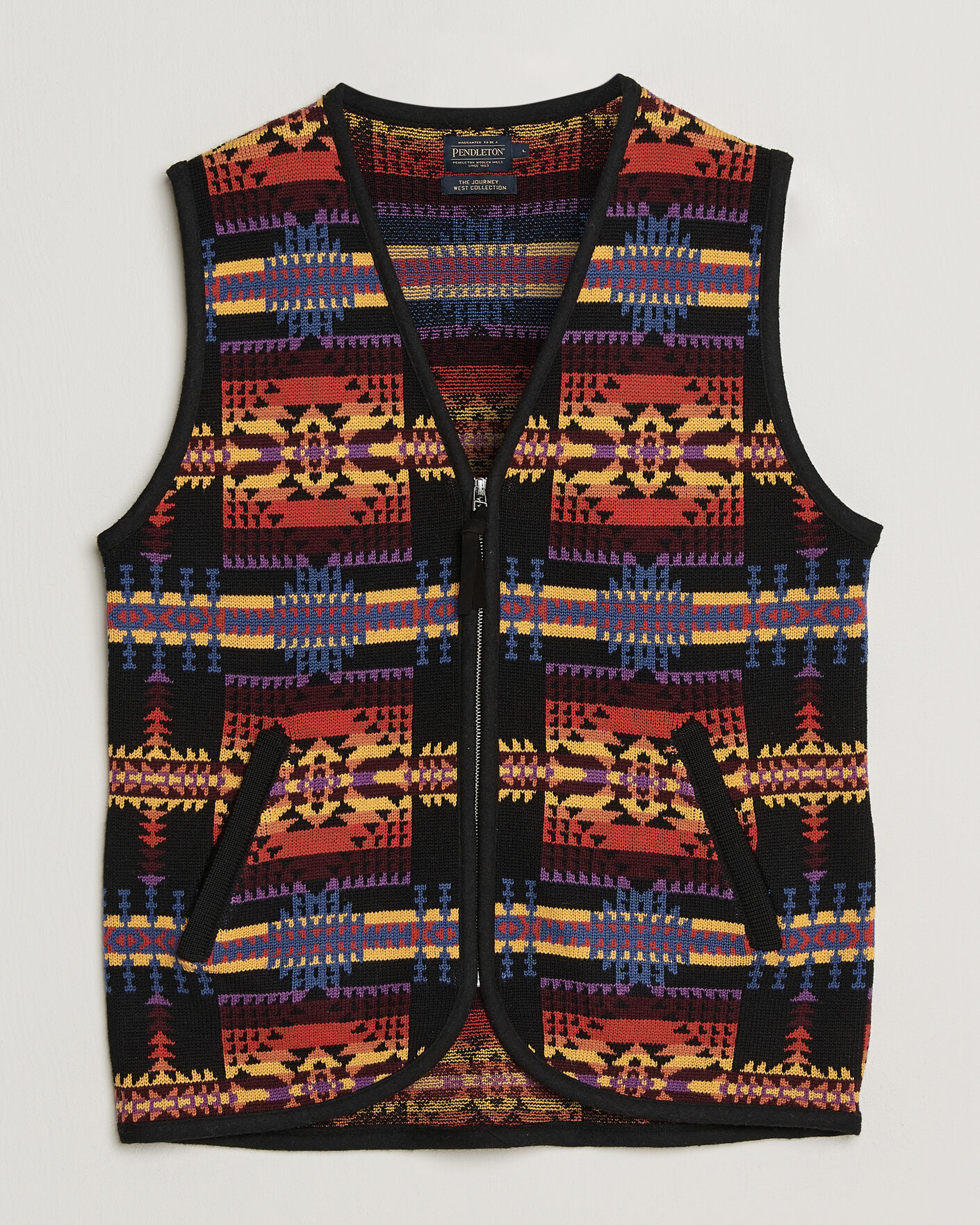 Herr | Tröjor | Pendleton | Jacquard Vest Black
