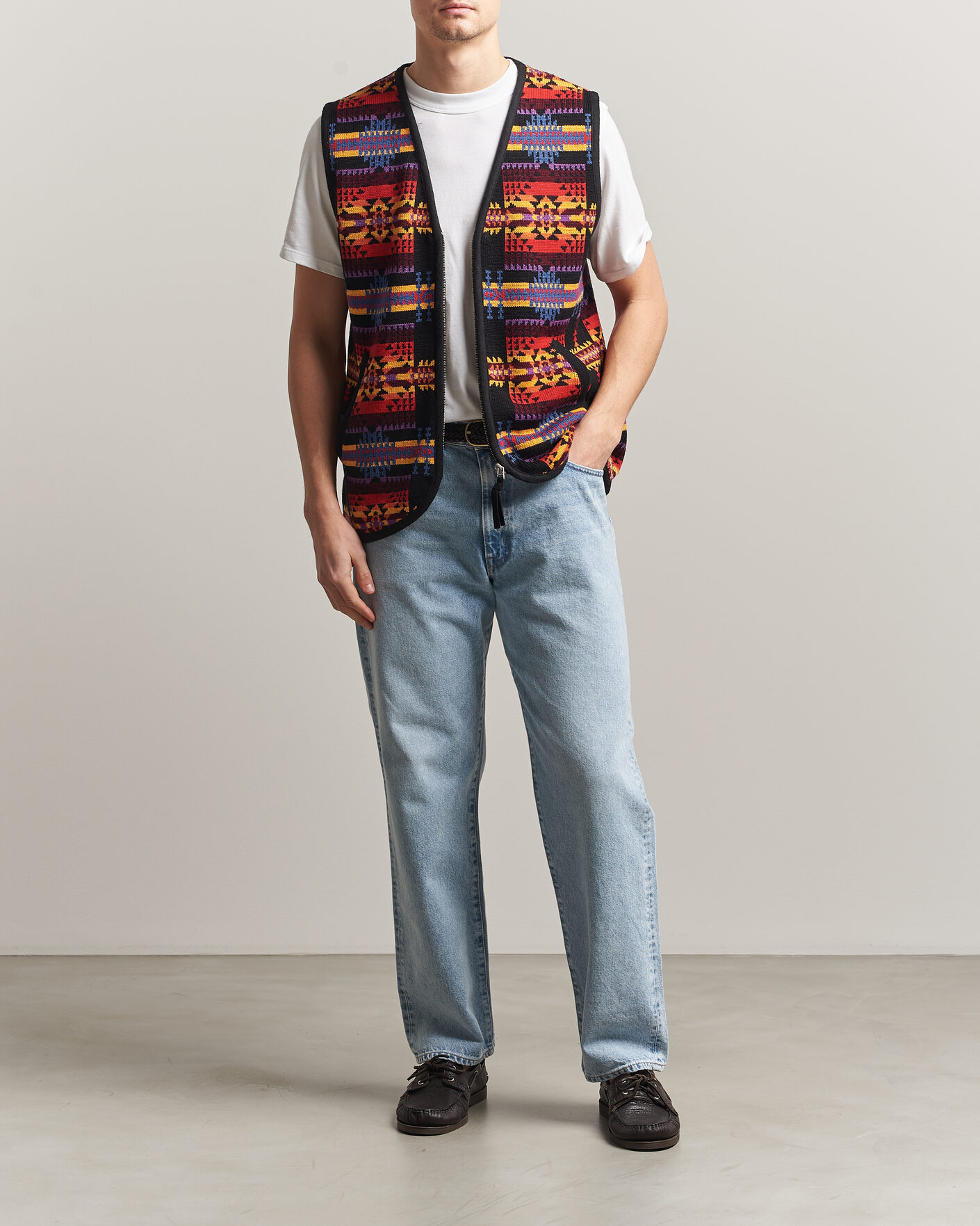 Herr | Tröjor | Pendleton | Jacquard Vest Black