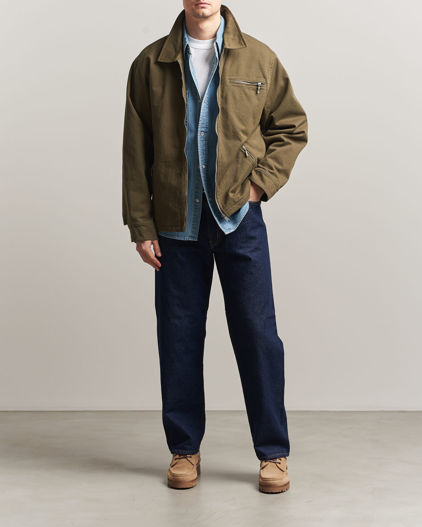 Herr | Jackor | Pendleton | Blandet Lined Bomber Jacket Sage