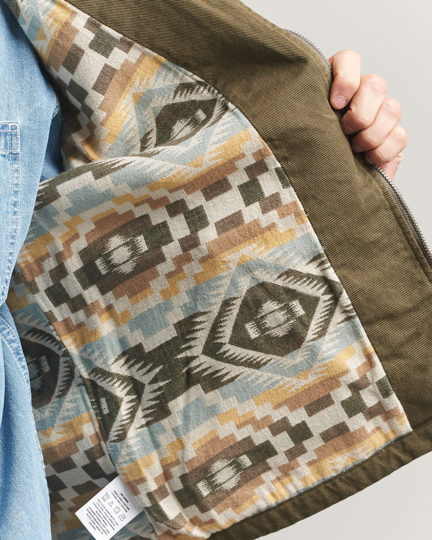 Herr | Jackor | Pendleton | Blandet Lined Bomber Jacket Sage