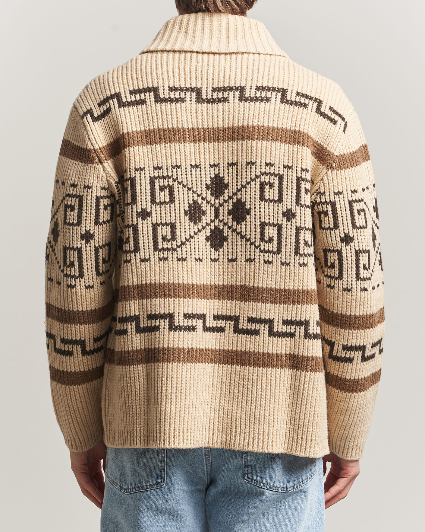 Herr | Tröjor | Pendleton | Original Westerley Cardigan Tan/Brown