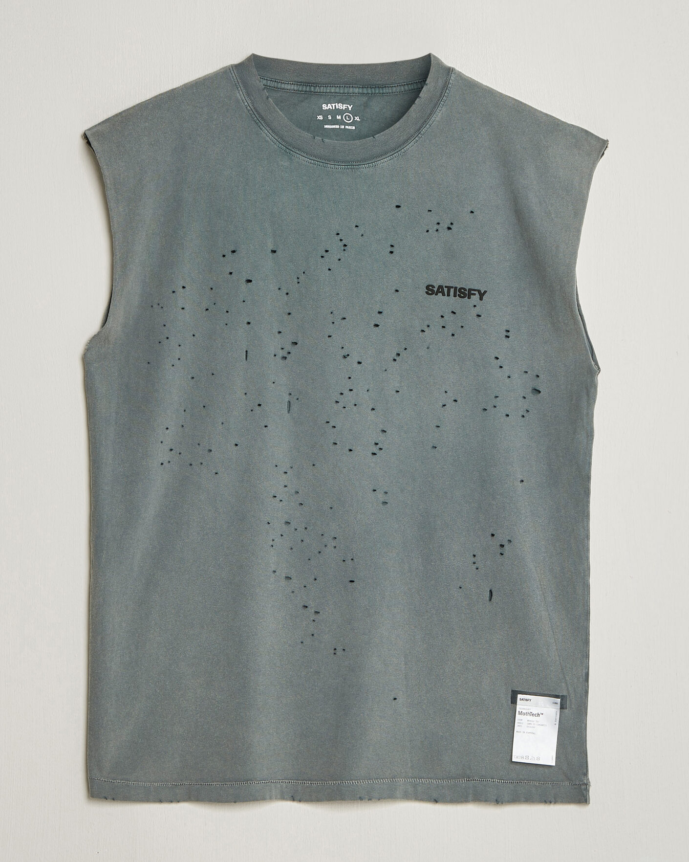 Herr | T-Shirts | Satisfy | MothTech Muscle Tee Faded Black