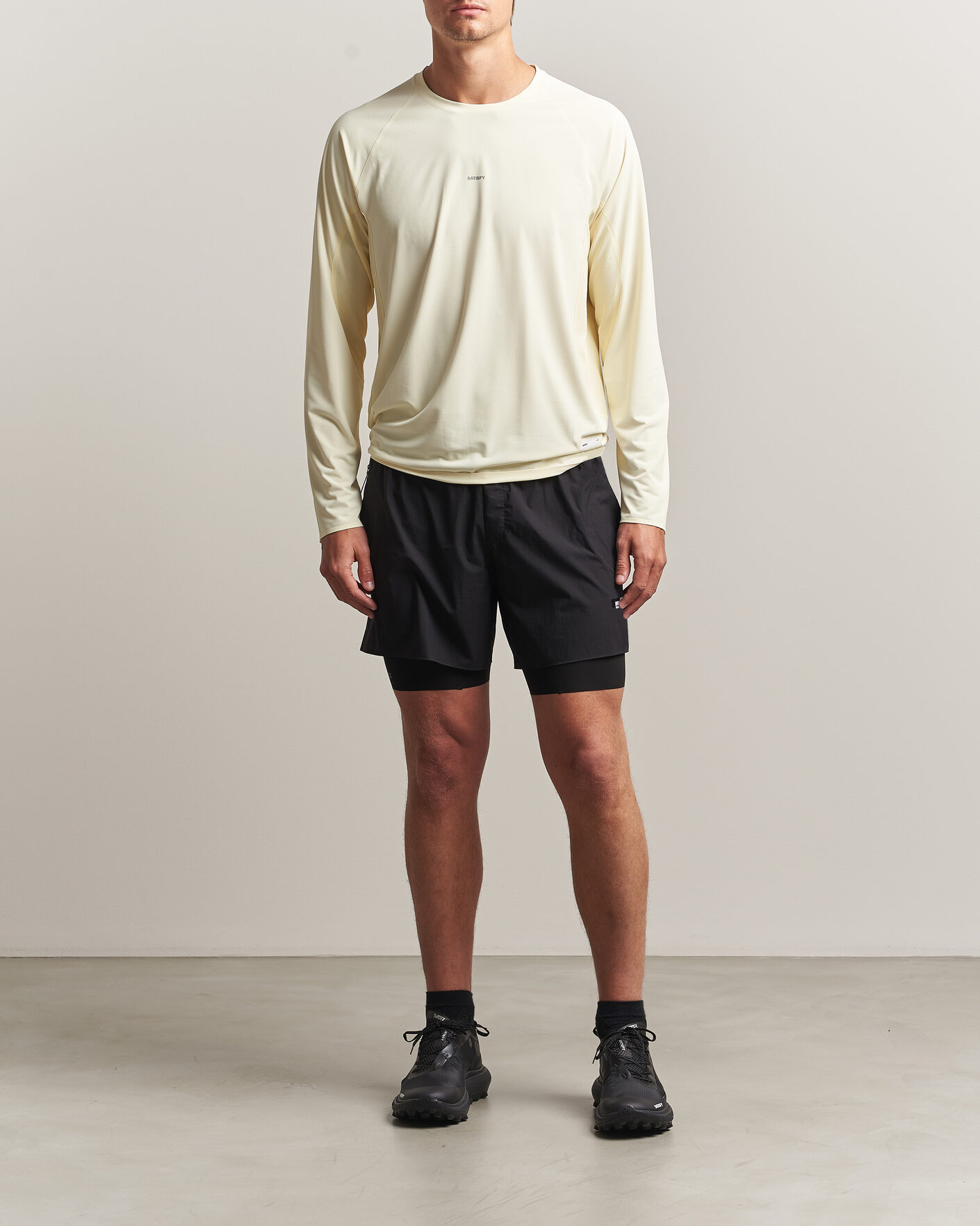 Herr | T-Shirts | Satisfy | AuraLite UV Long Sleeve T-Shirt Transparent Yellow