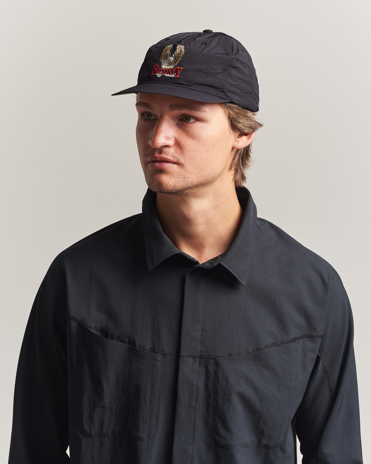 Herr | Hattar & kepsar | Satisfy | FliteSilk 5 Panel Cap Black Eagle