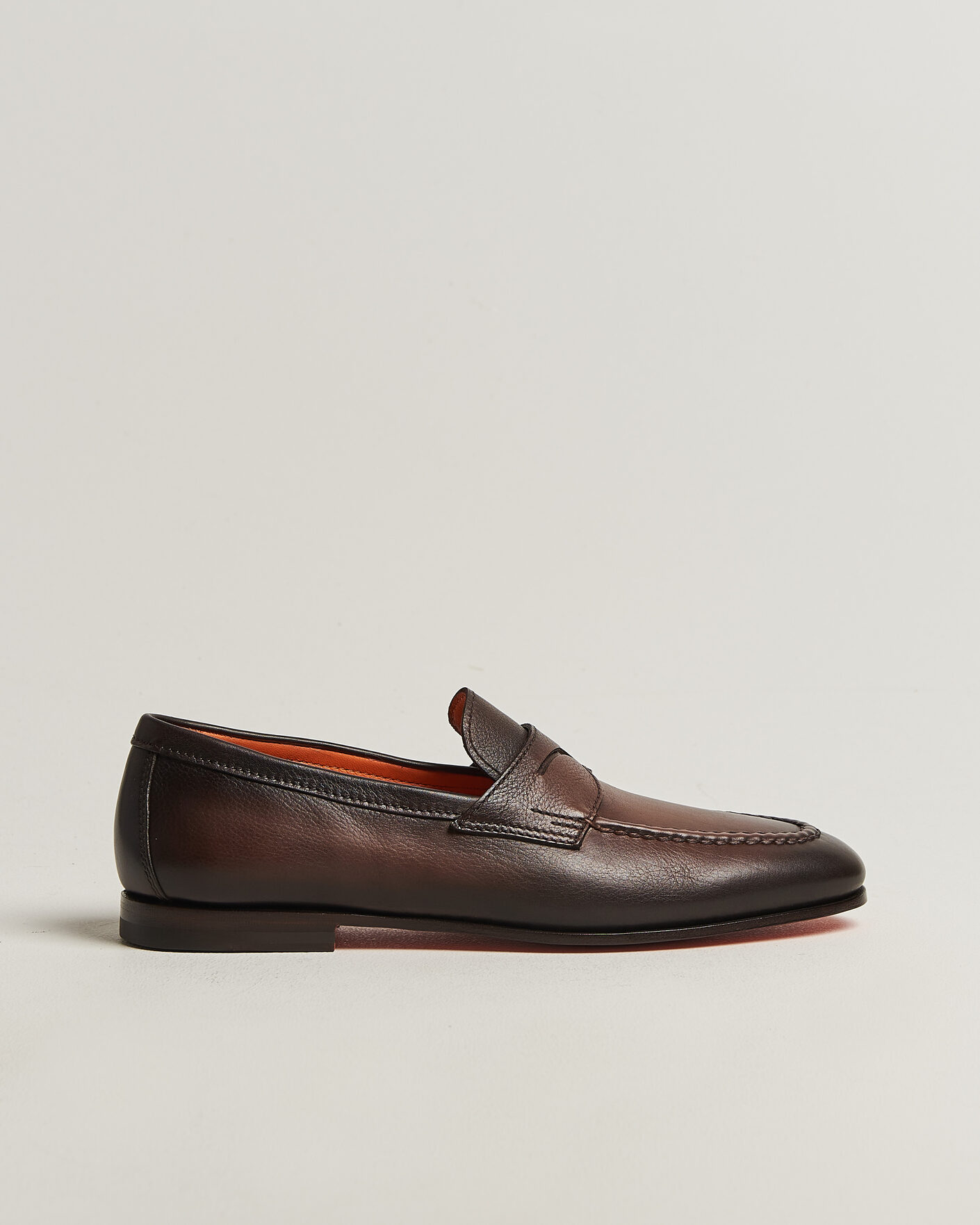 Herr | Loafers | Santoni | Penny Loafers Dark Brown Calf