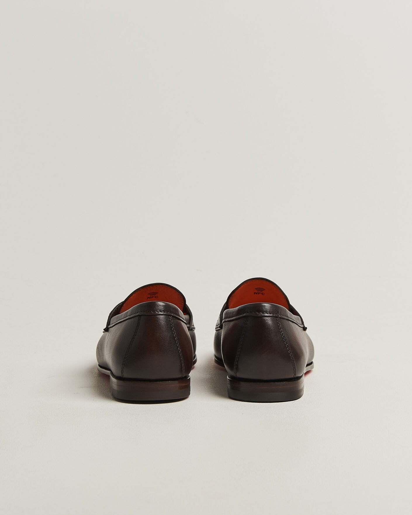 Herr | Loafers | Santoni | Penny Loafers Dark Brown Calf