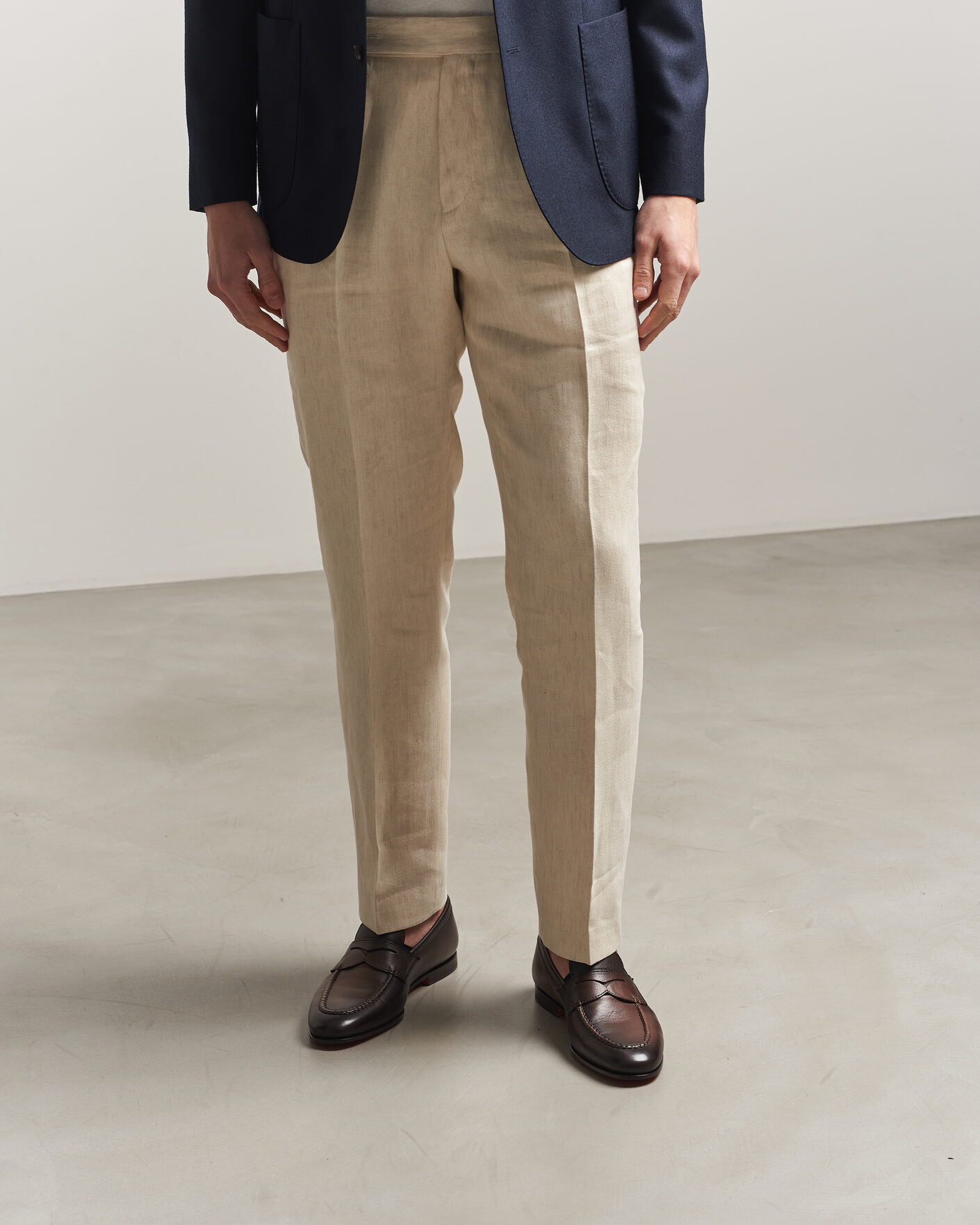 Herr | Loafers | Santoni | Penny Loafers Dark Brown Calf