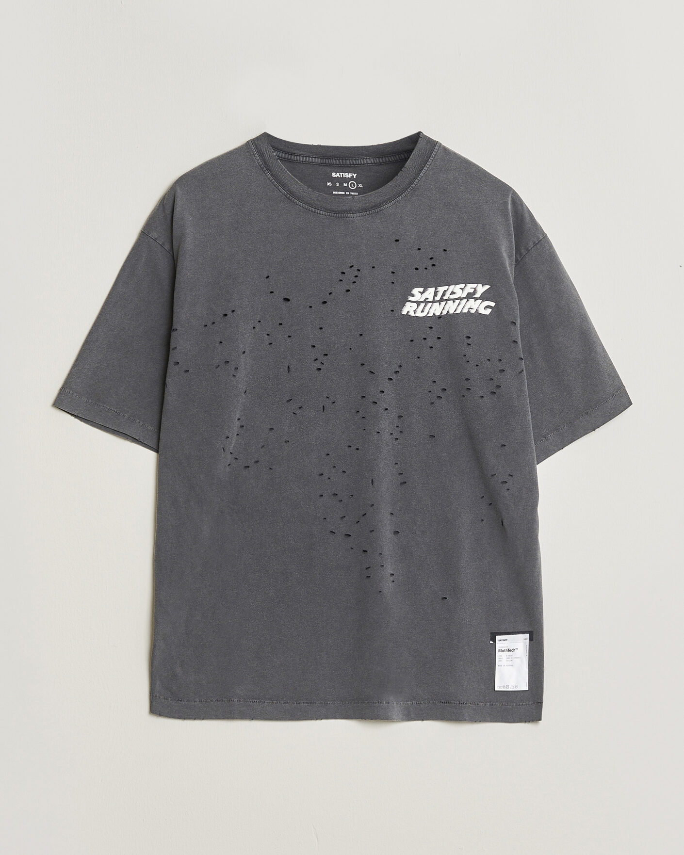 Herr | T-Shirts | Satisfy | MothTech Small Logo T-Shirt Aged Black