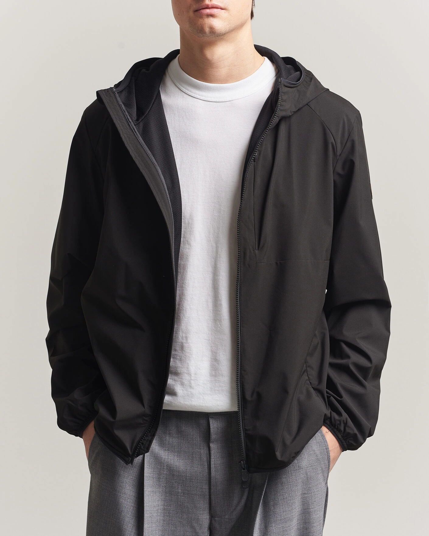 Herr | Jackor | Save The Duck | Pier Wind/Water Resistant Hood Jacket Black