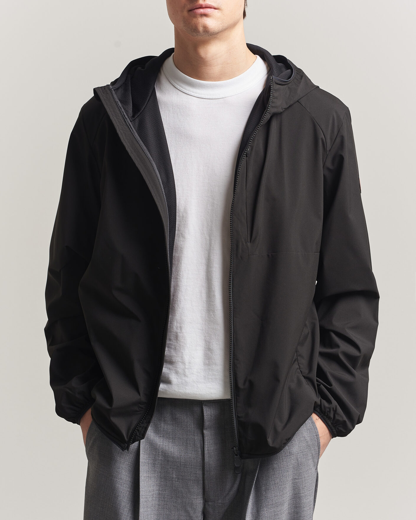 Herr | Jackor | Save The Duck | Pier Wind/Water Resistant Hood Jacket Black