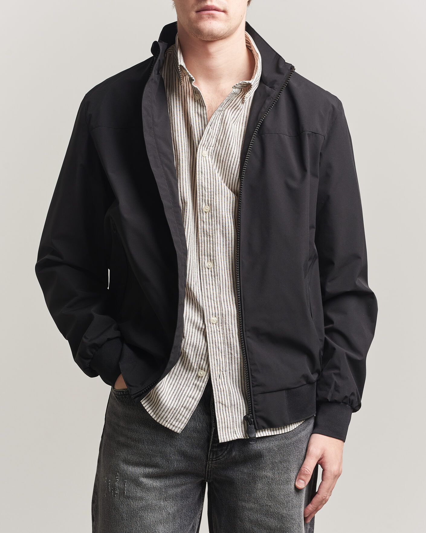 Herr | Jackor | Save The Duck | Finlay Nylon Harrington Jacket Black