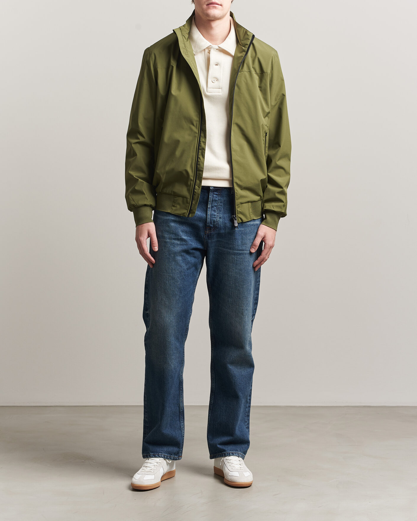 Herr | Jackor | Save The Duck | Finlay Nylon Harrington Jacket Dusty Olive