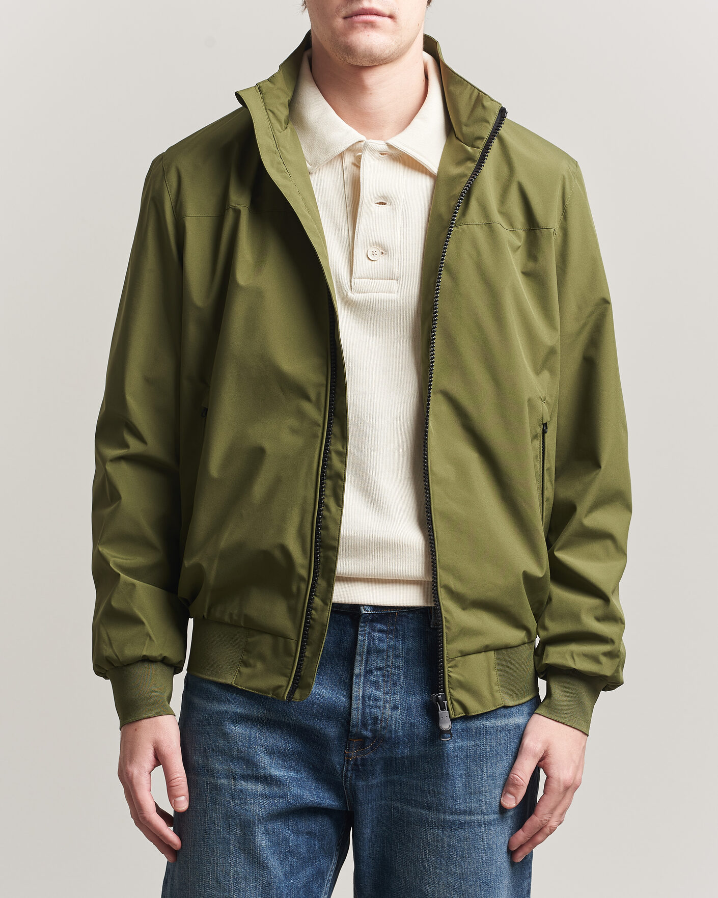 Herr | Jackor | Save The Duck | Finlay Nylon Harrington Jacket Dusty Olive