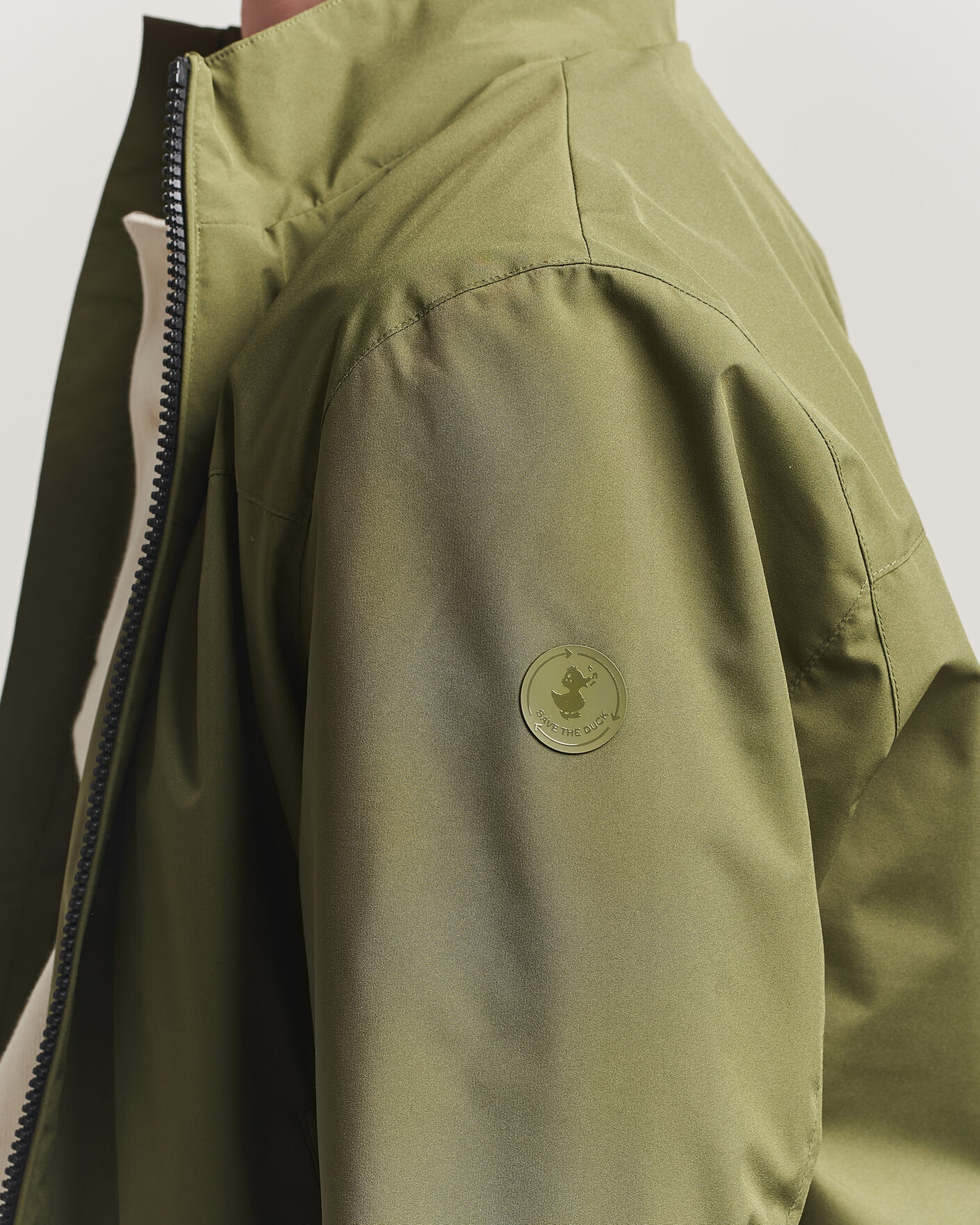Herr | Jackor | Save The Duck | Finlay Nylon Harrington Jacket Dusty Olive