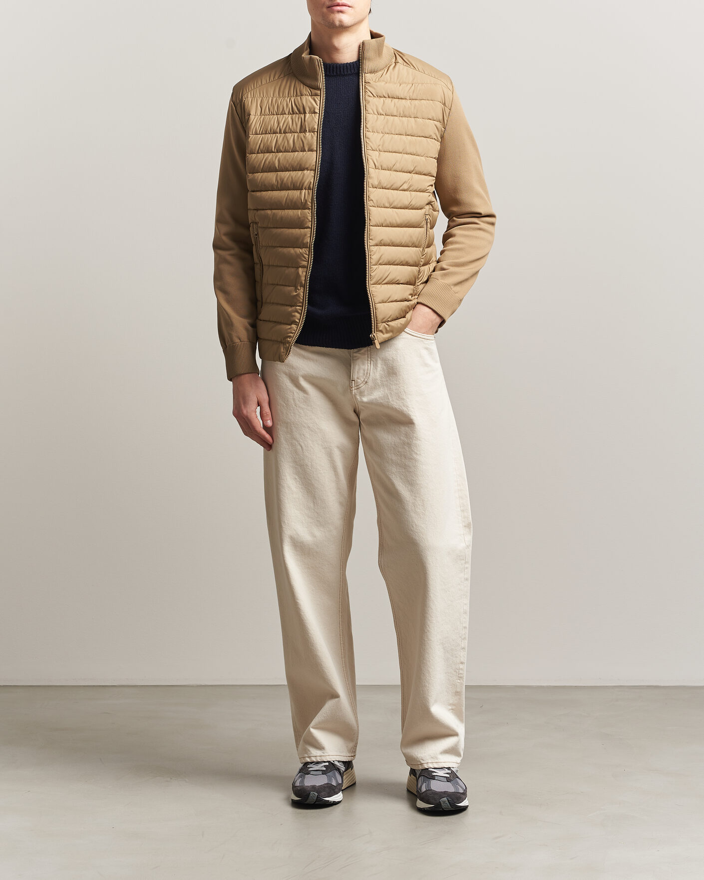 Herr | Jackor | Save The Duck | Sedum Lightweight Padded Hybrid Jacket Khaki Brown