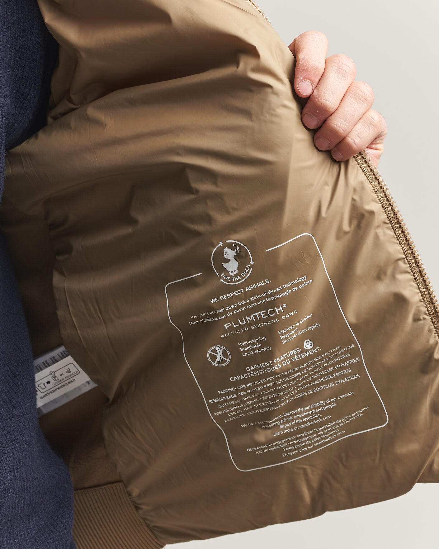 Herr | Jackor | Save The Duck | Sedum Lightweight Padded Hybrid Jacket Khaki Brown