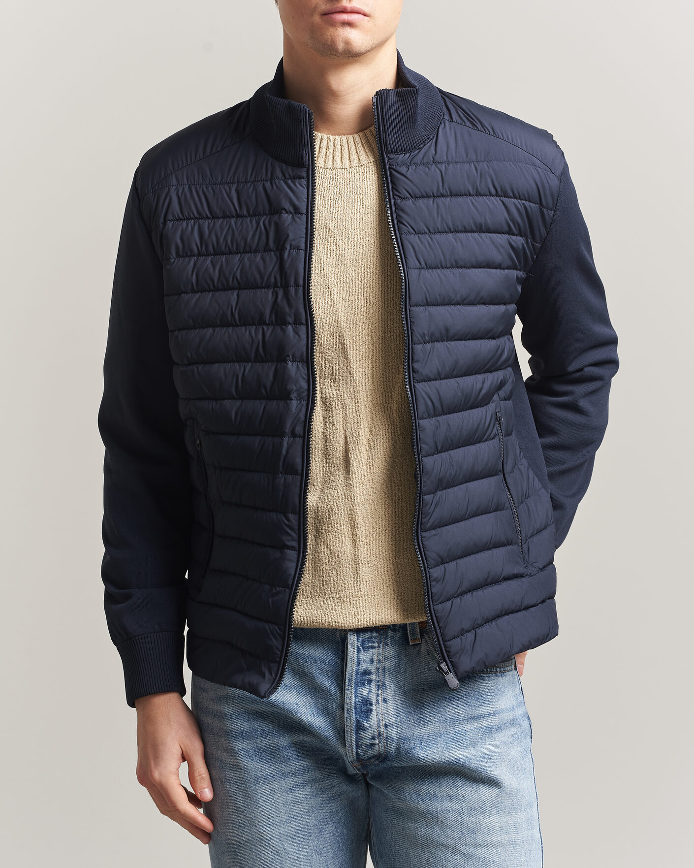 Herr | Jackor | Save The Duck | Sedum Lightweight Padded Hybrid Jacket Navy Blue