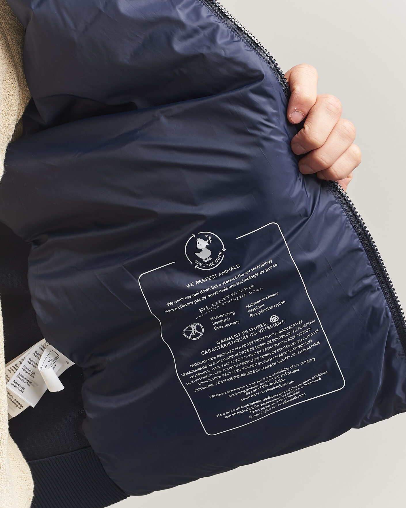 Herr | Jackor | Save The Duck | Sedum Lightweight Padded Hybrid Jacket Navy Blue