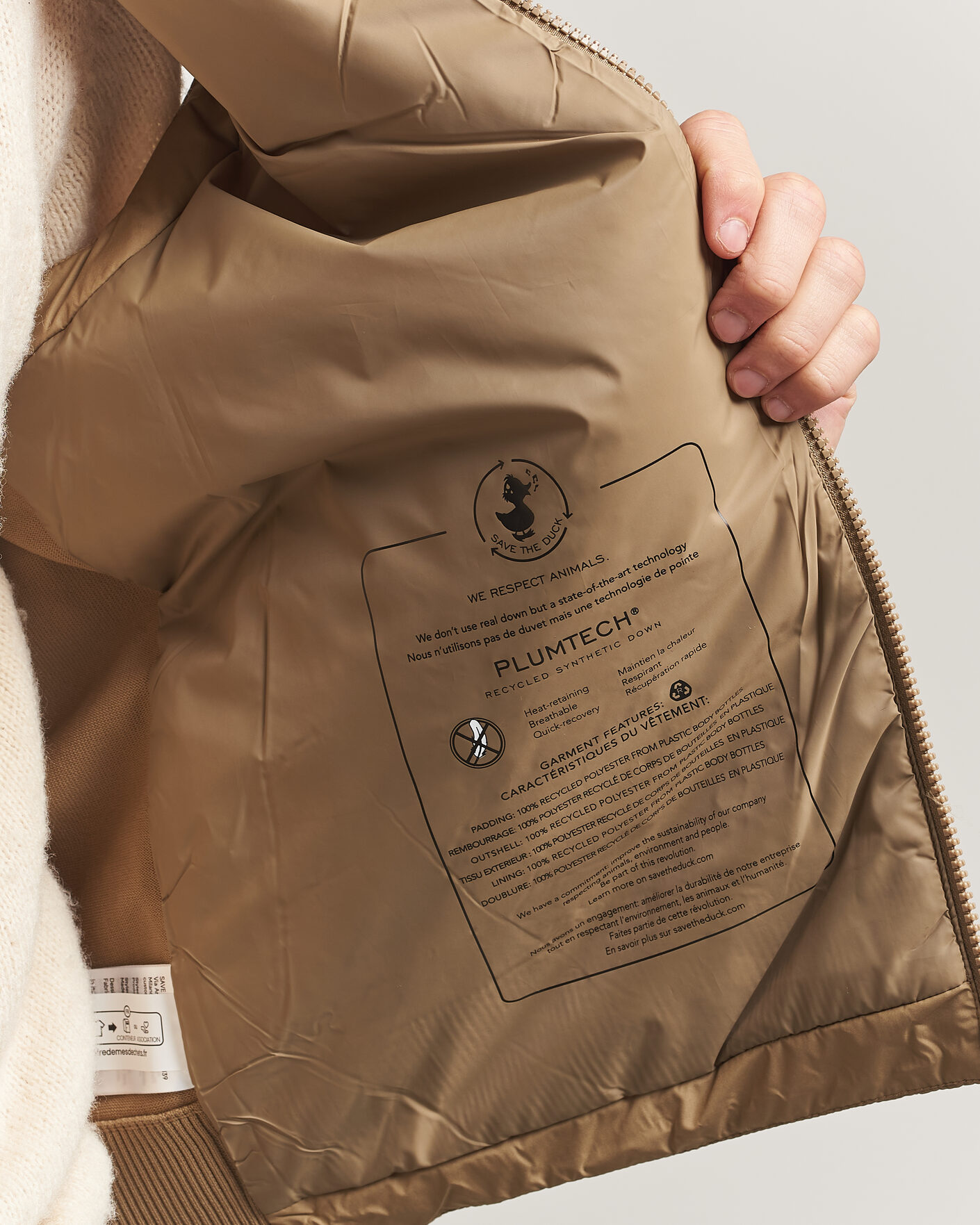 Herr | Västar | Save The Duck | Orris Hybrid Vest Khaki Brown