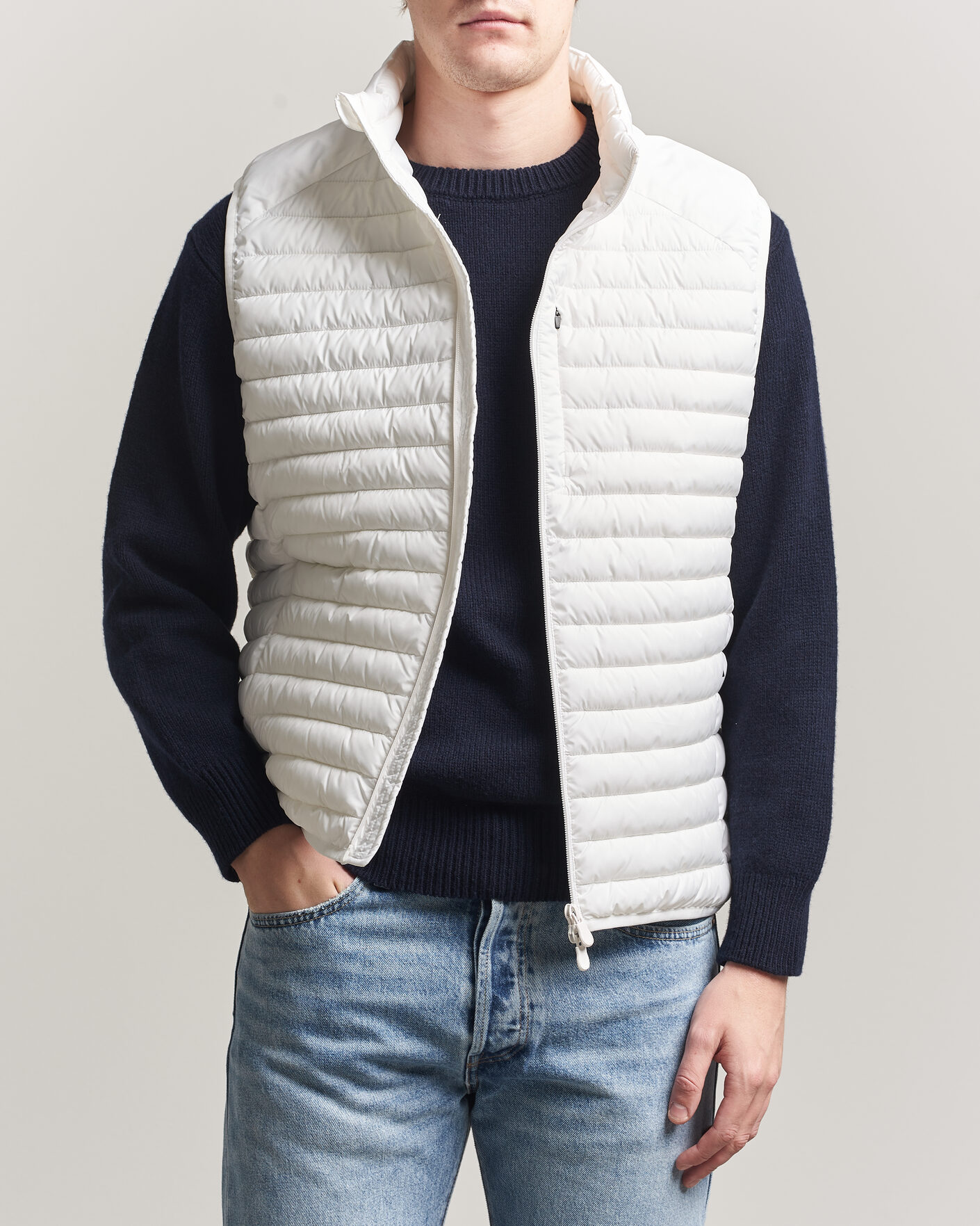 Herr | Västar | Save The Duck | Dave Lightweight Padded Vest Dull White