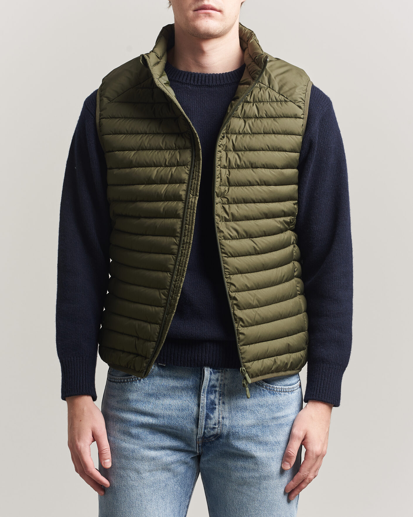 Herr | Västar | Save The Duck | Dave Lightweight Padded Vest Snake Green