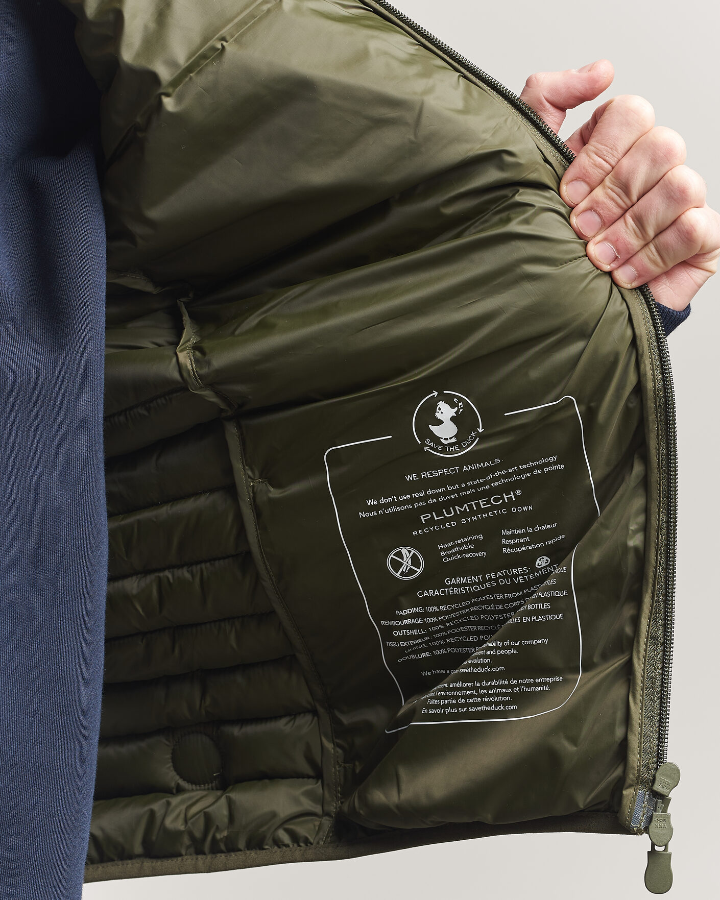 Herr | Västar | Save The Duck | Dave Lightweight Padded Vest Snake Green