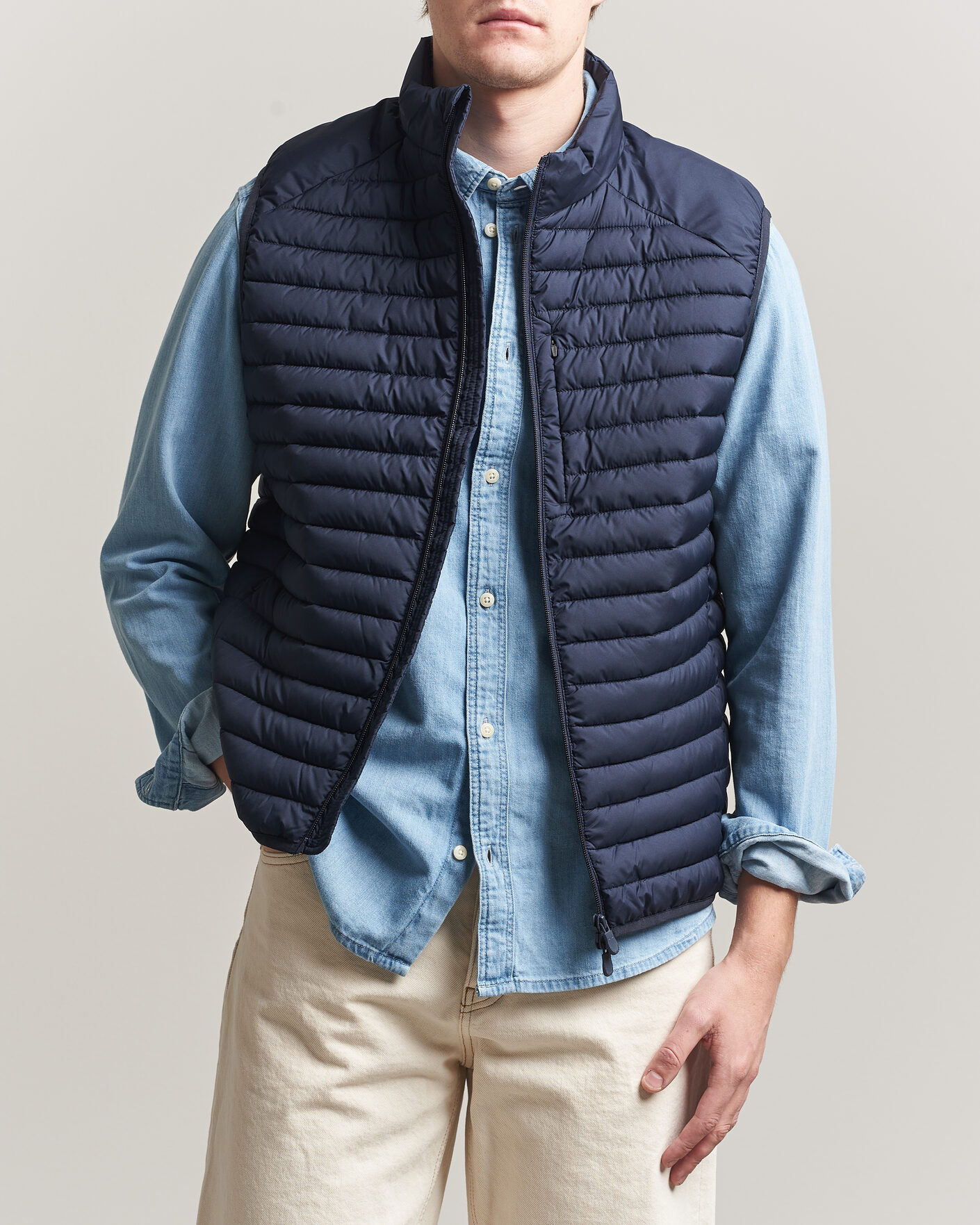 Herr | Västar | Save The Duck | Dave Lightweight Padded Vest Navy Blue