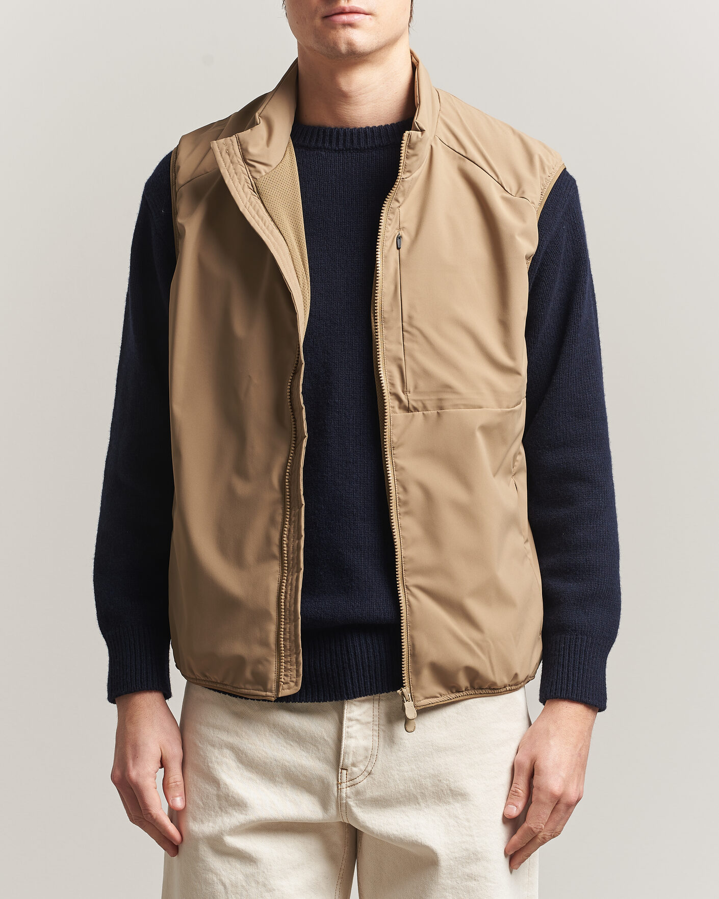 Herr | Västar | Save The Duck | Joe Wind/Water Resistant Vest Khaki Brown