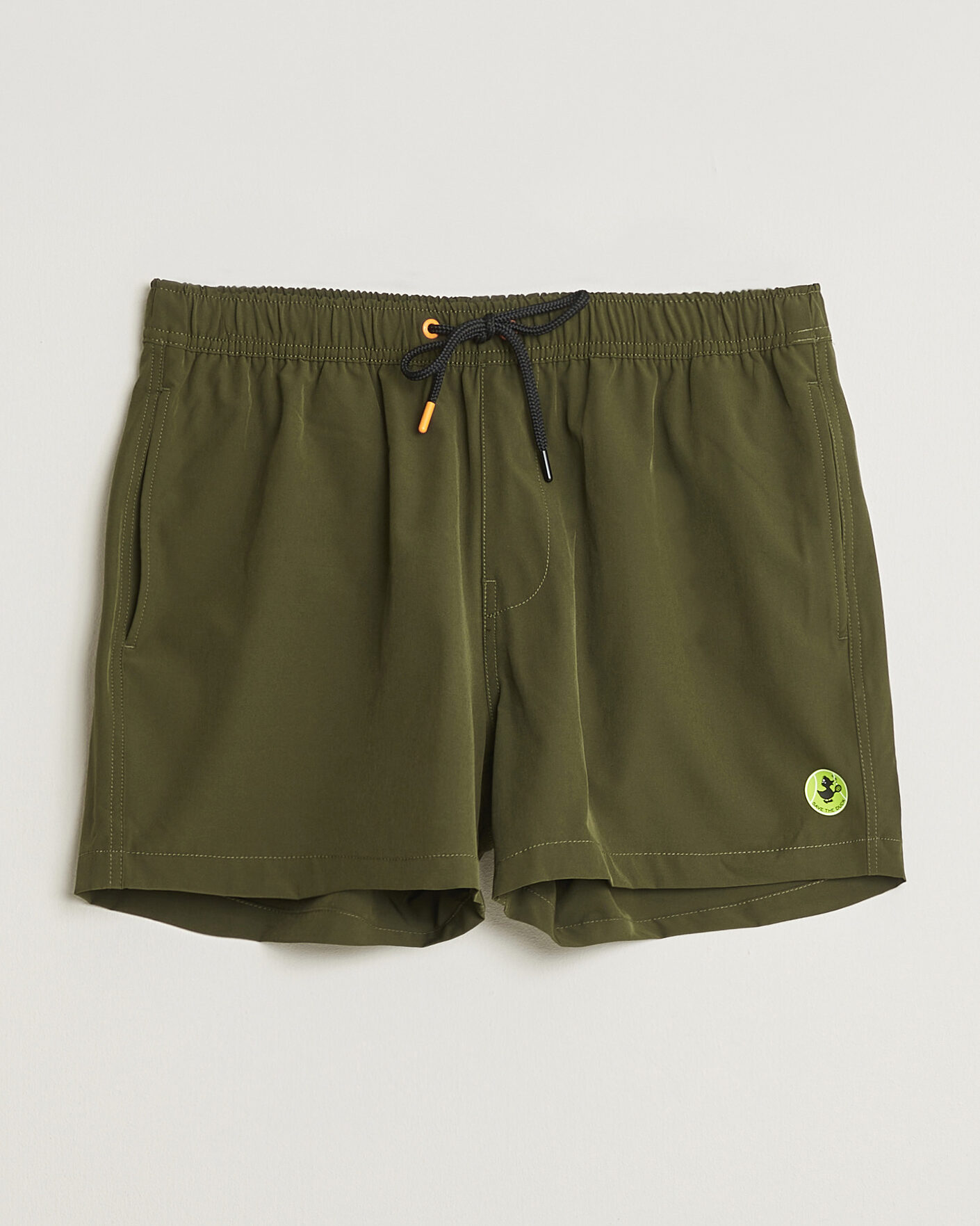 Herr | Badbyxor | Save The Duck | Plain Drawstring Swimshorts Snake Green