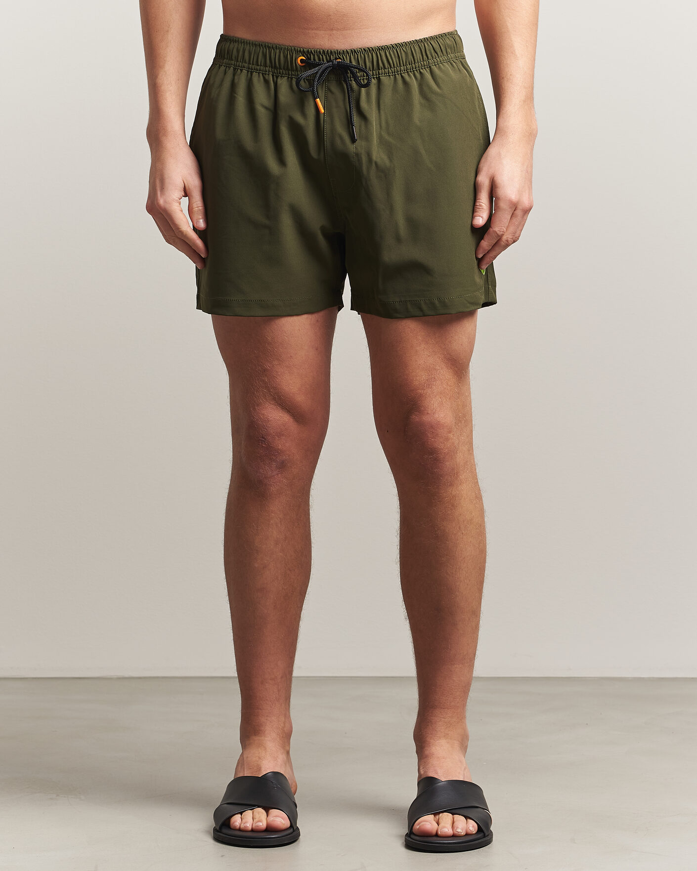 Herr | Badbyxor | Save The Duck | Plain Drawstring Swimshorts Snake Green