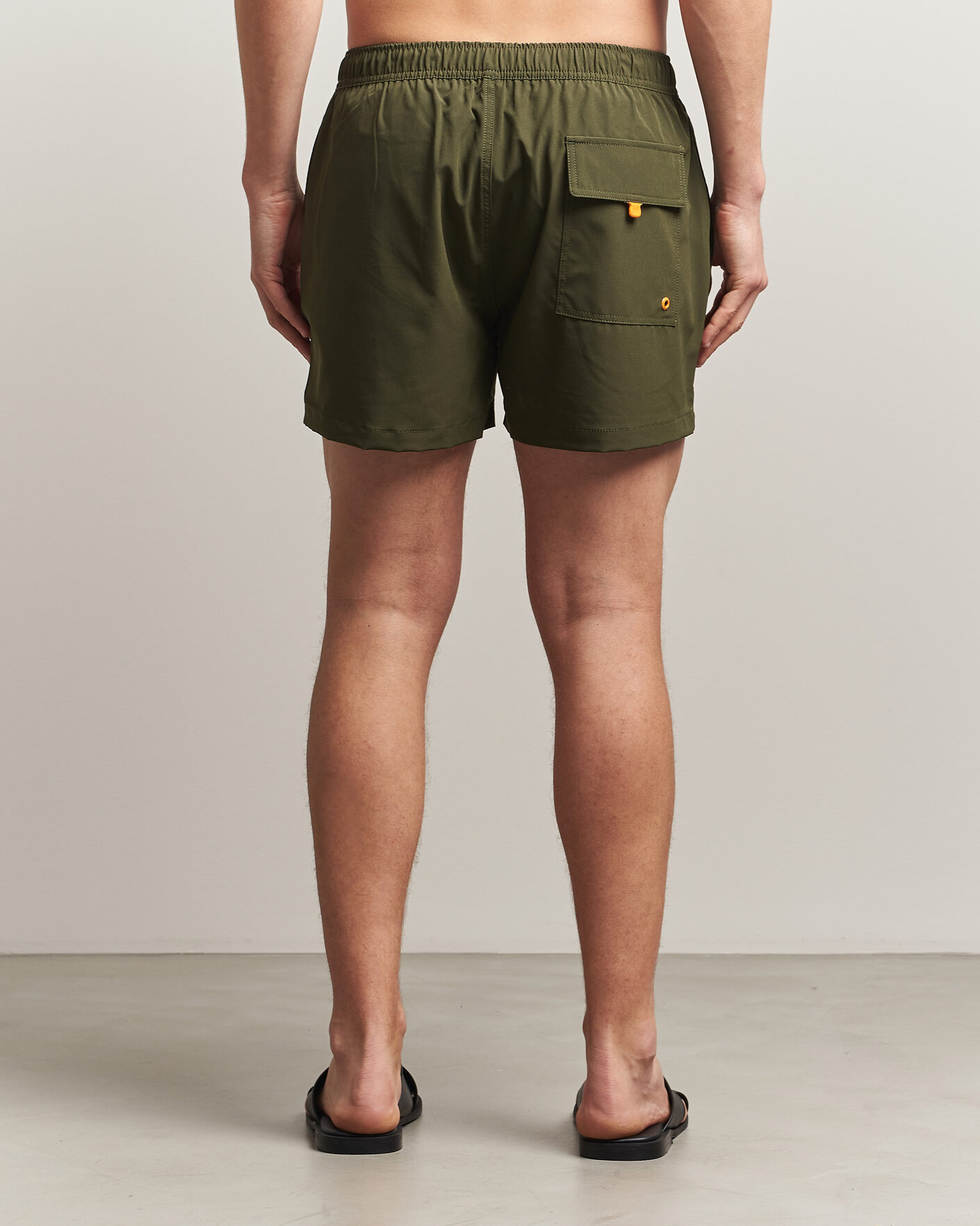Herr | Badbyxor | Save The Duck | Plain Drawstring Swimshorts Snake Green