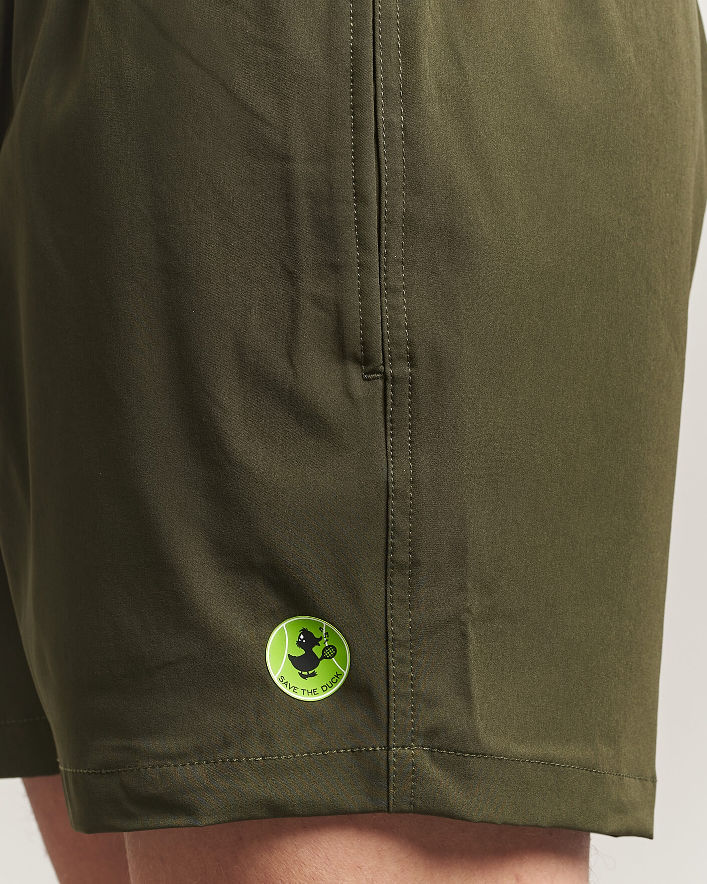Herr | Badbyxor | Save The Duck | Plain Drawstring Swimshorts Snake Green